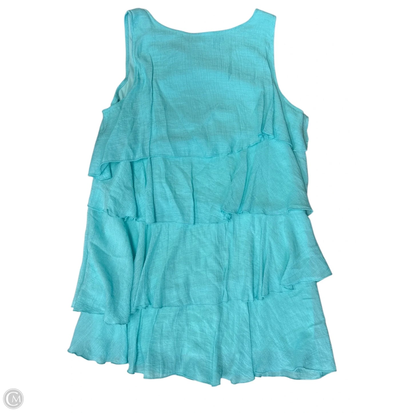Dress Casual Short By Indigo Soul In Aqua, Size: L