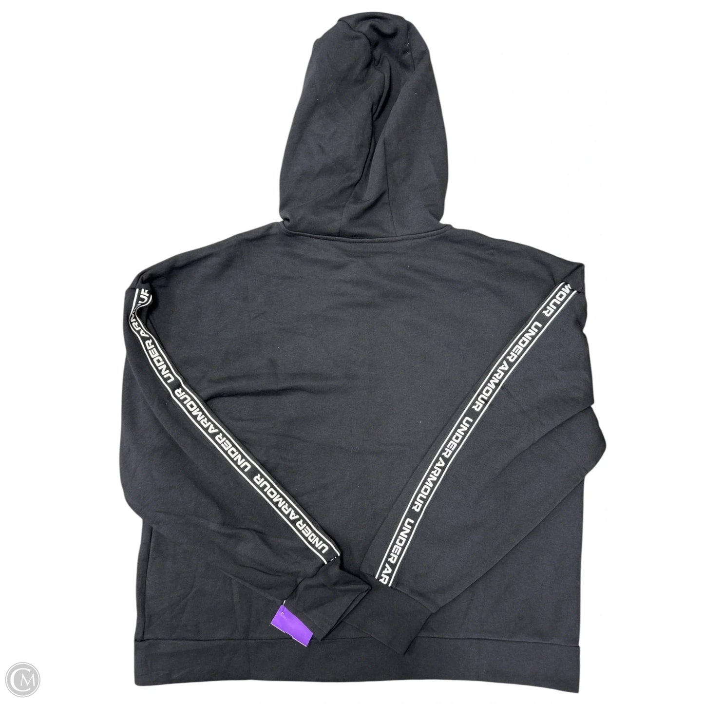 Sweatshirt Hoodie By Under Armour In Black & White, Size: Xxl