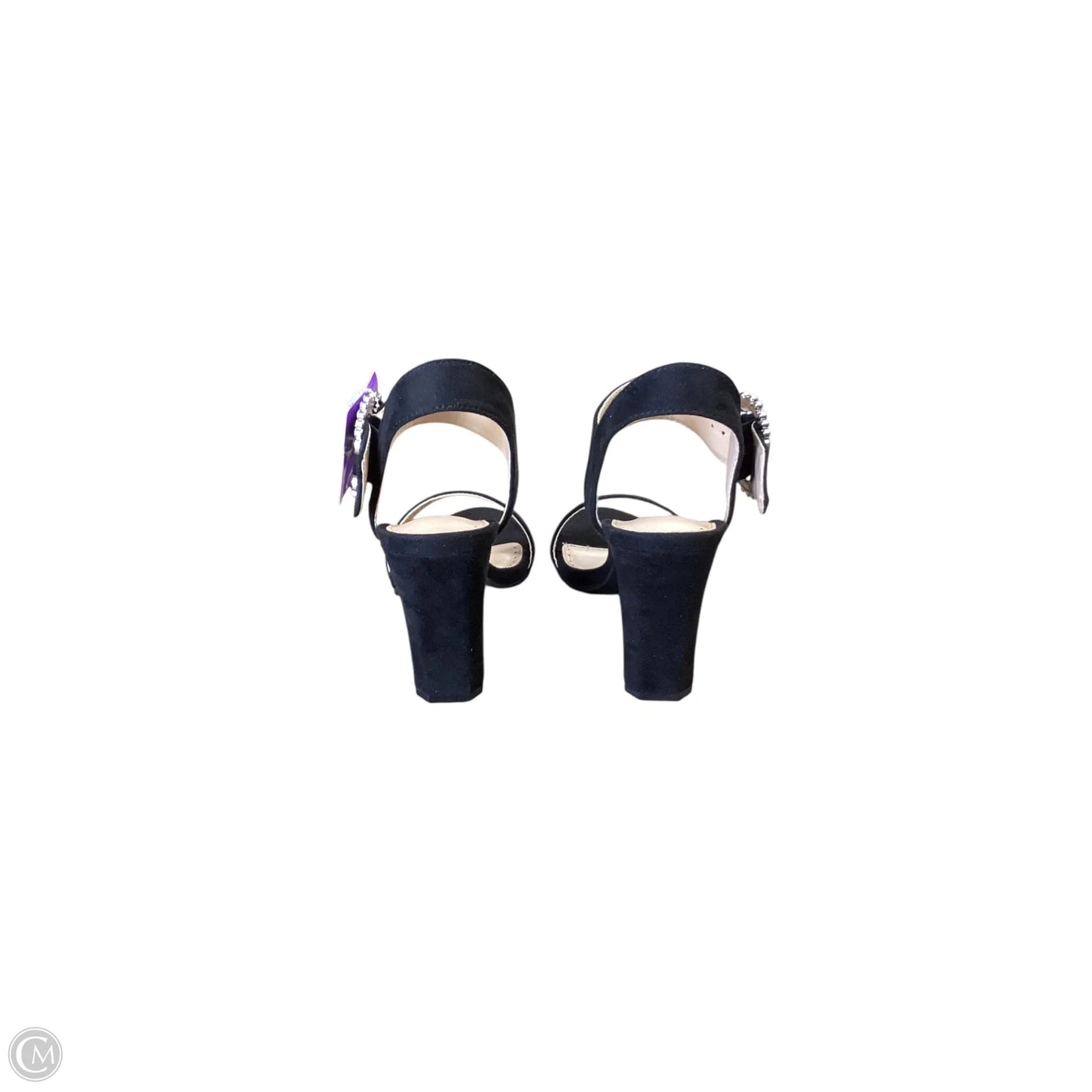 Sandals Heels Block By Adrienne Vittadini In Black, Size: 6.5