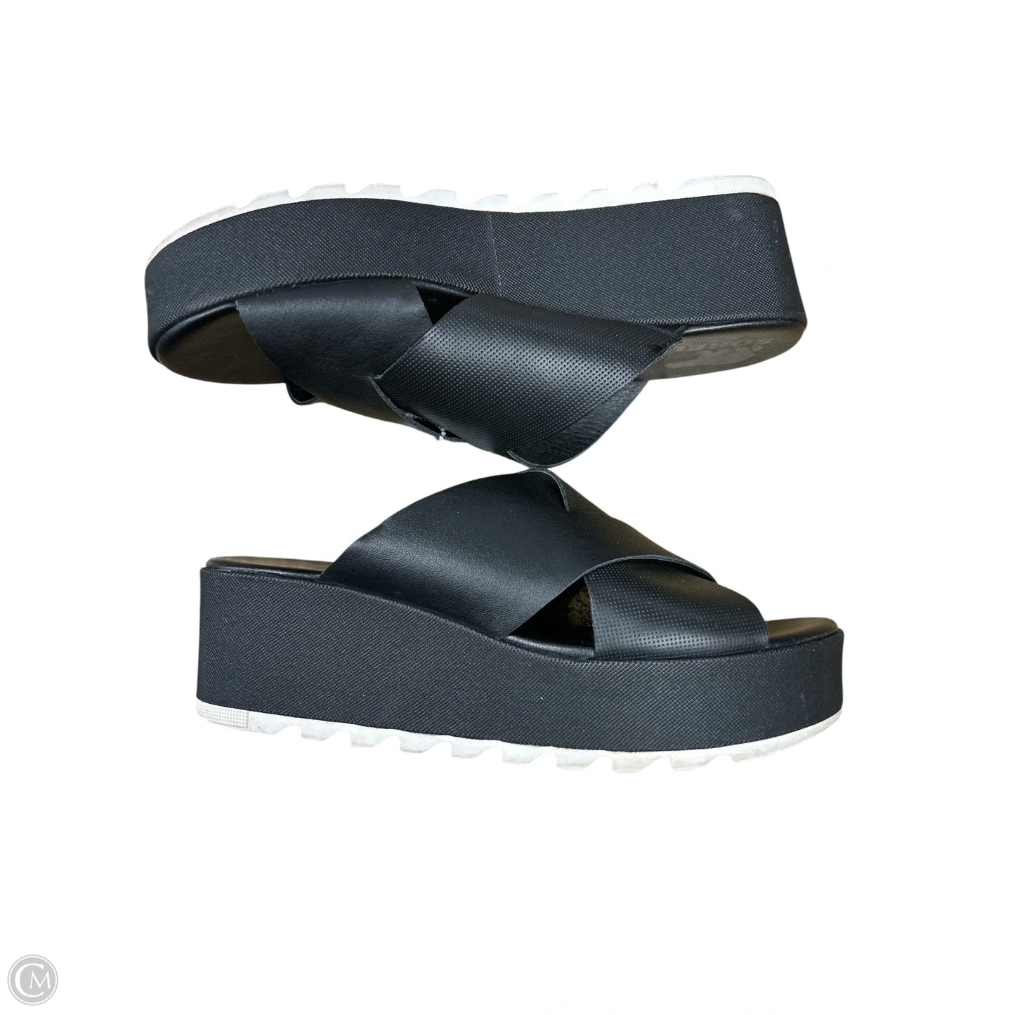 Sandals Heels Wedge By Sorel In Black, Size: 9