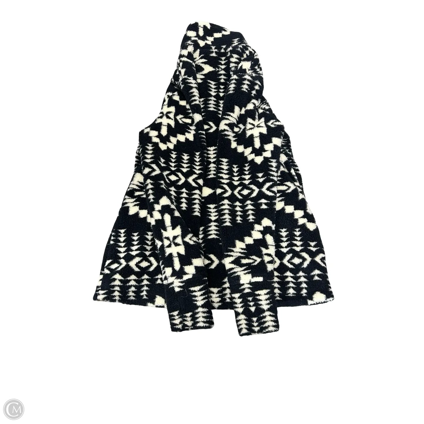 Jacket Faux Fur & Sherpa By Pendleton In Black & Cream, Size: S