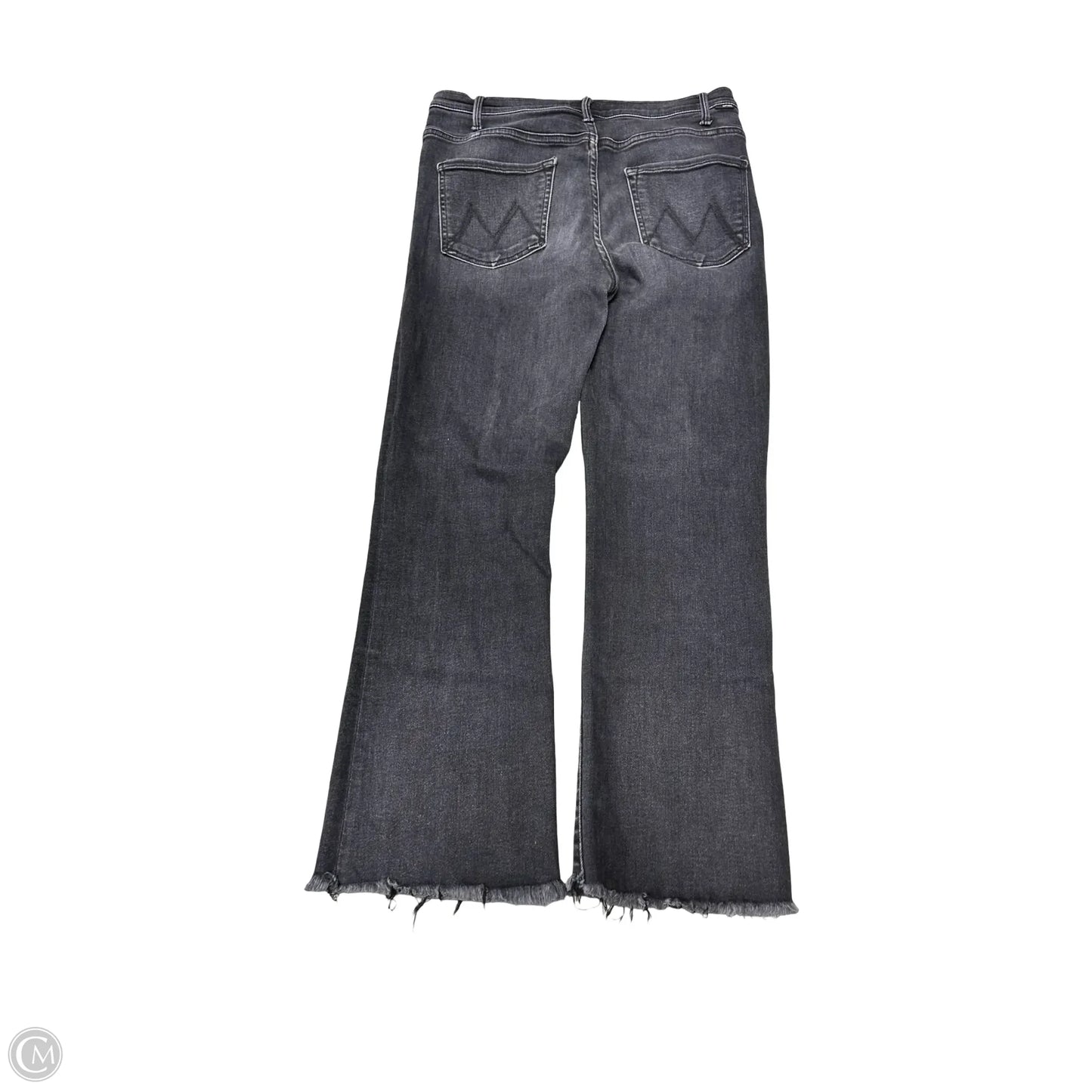 Jeans Straight By Mother In Black Denim, Size: 12