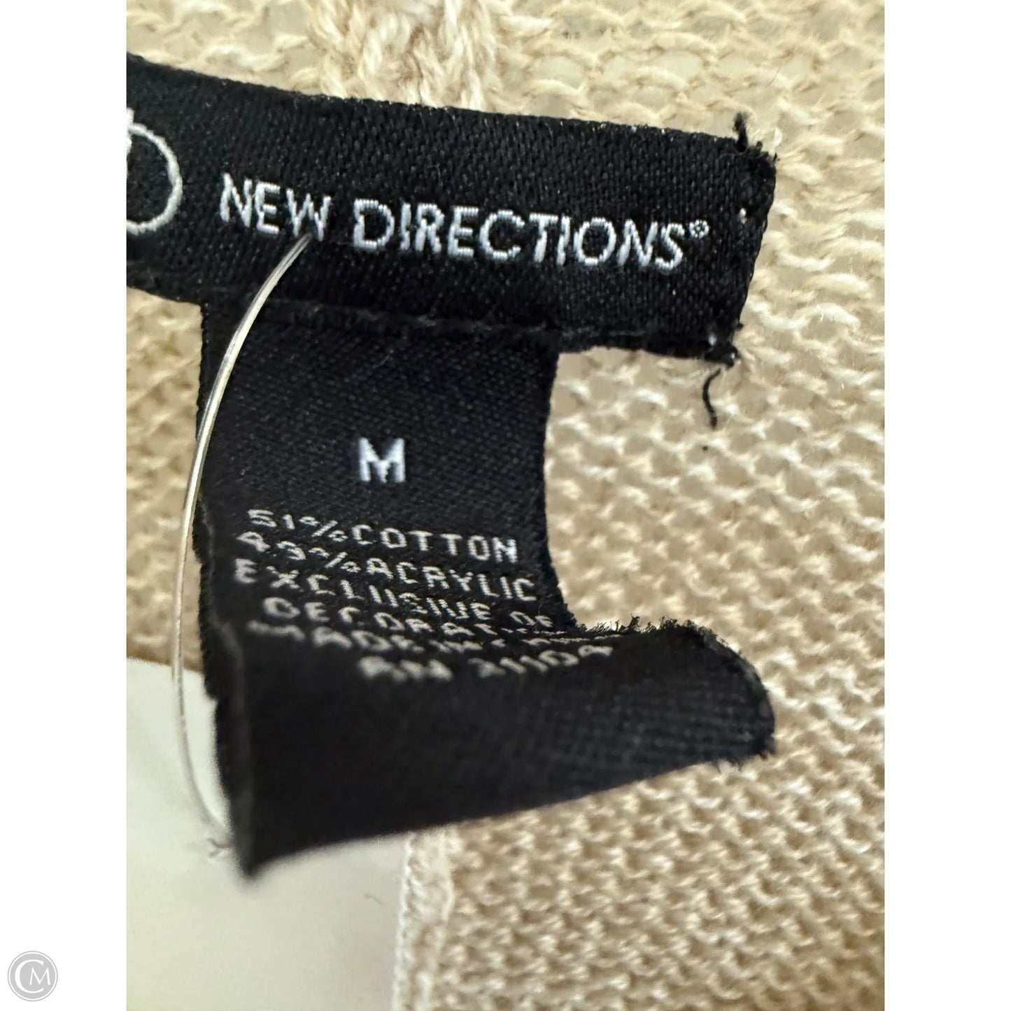 Sweater Short Sleeve By New Directions In Multi-colored, Size: M