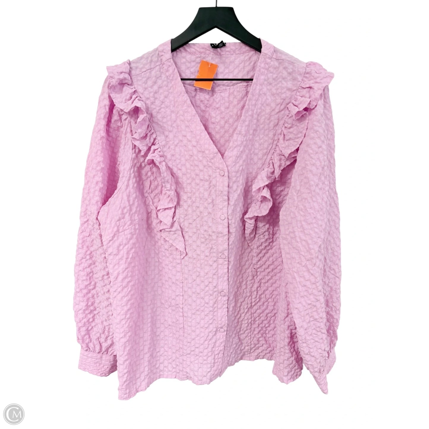 Top Long Sleeve By Vero Moda In Pink, Size: 1x