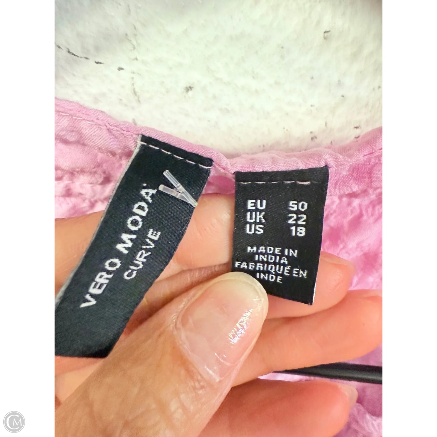 Top Long Sleeve By Vero Moda In Pink, Size: 1x