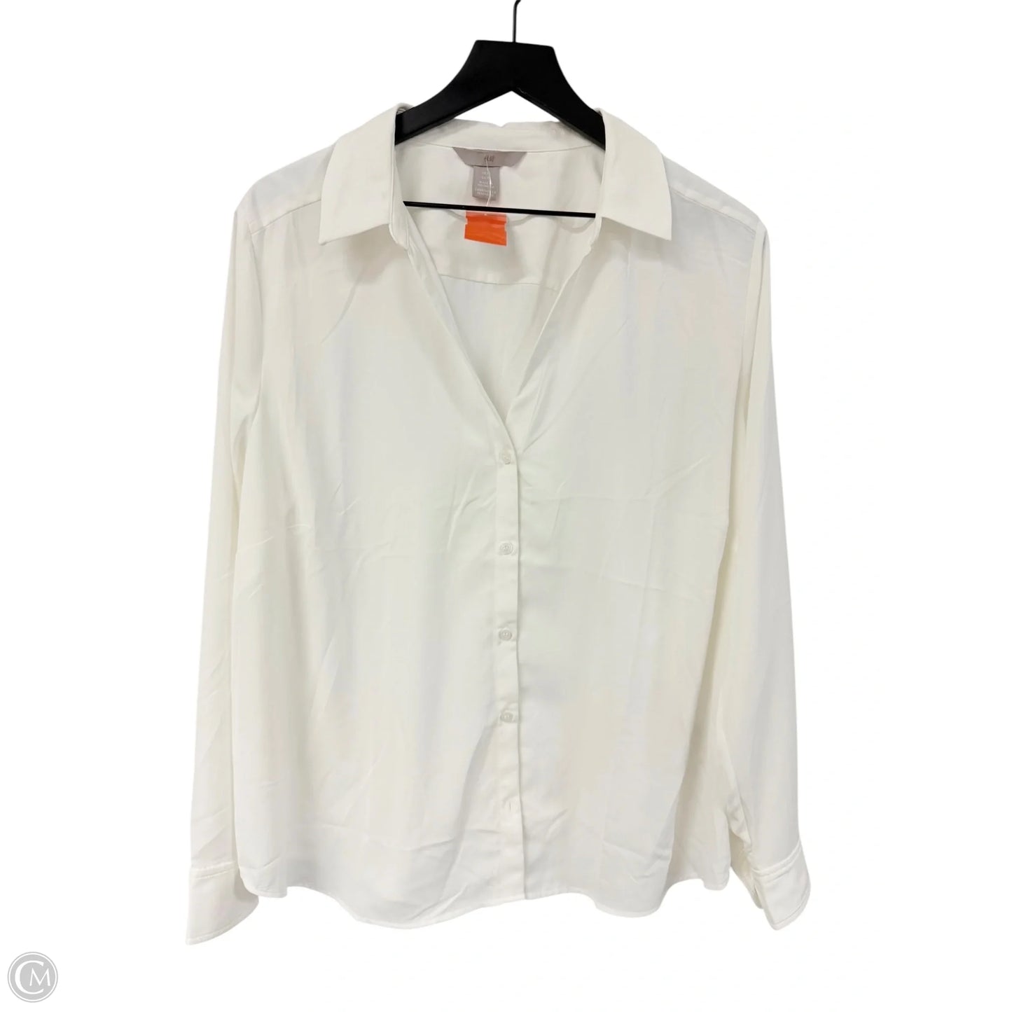 Blouse Long Sleeve By Philosophy In White, Size: Xl