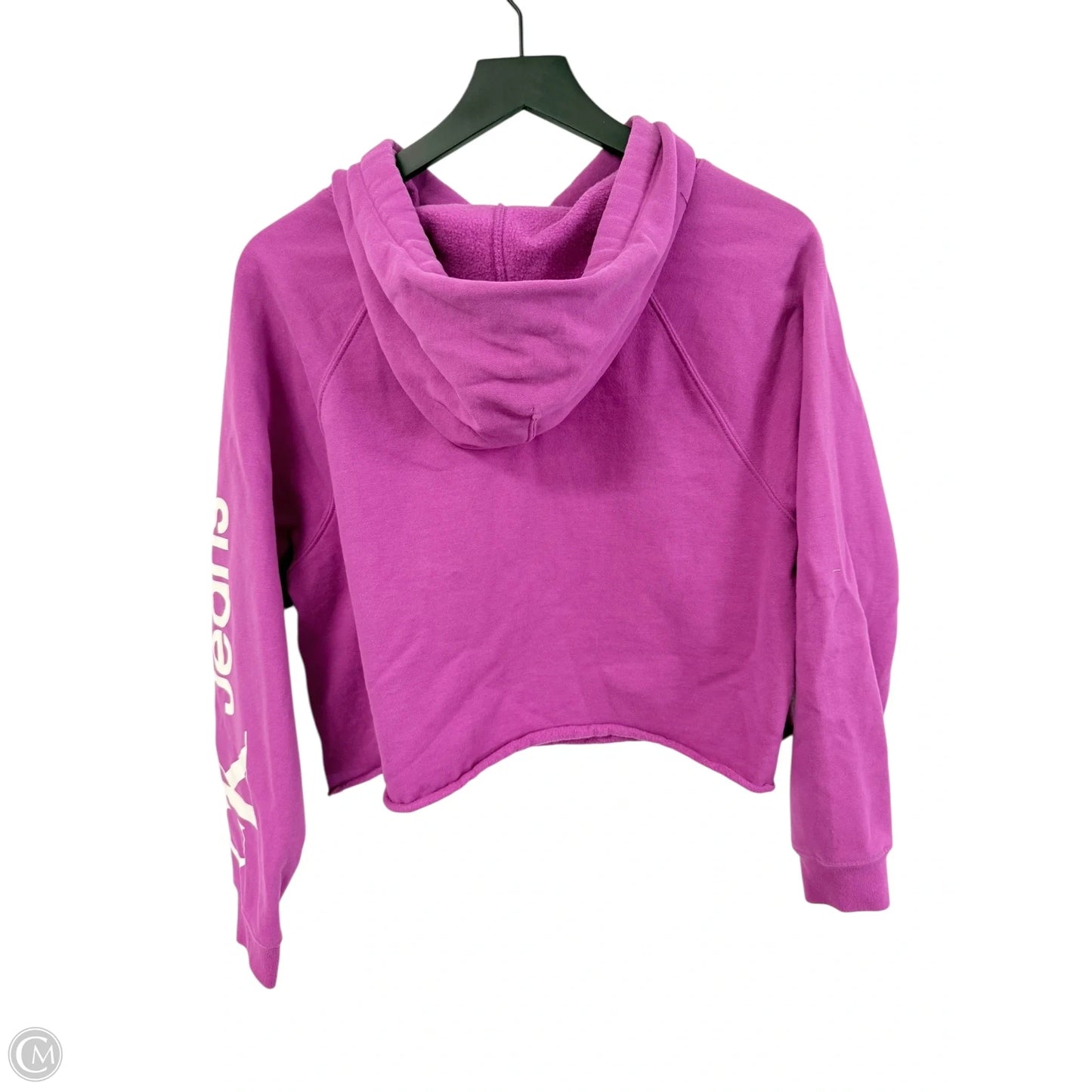 Athletic Sweatshirt Hoodie By Calvin Klein In Purple, Size: L