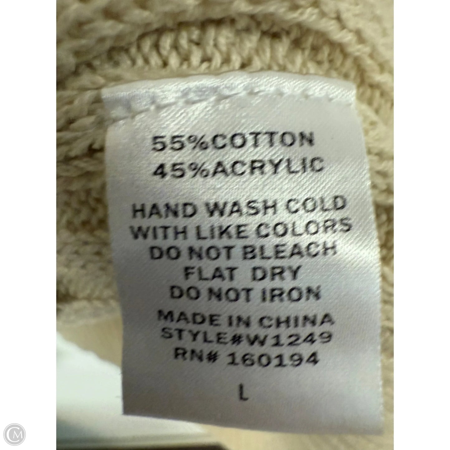 Sweater By By Together In Cream, Size: L