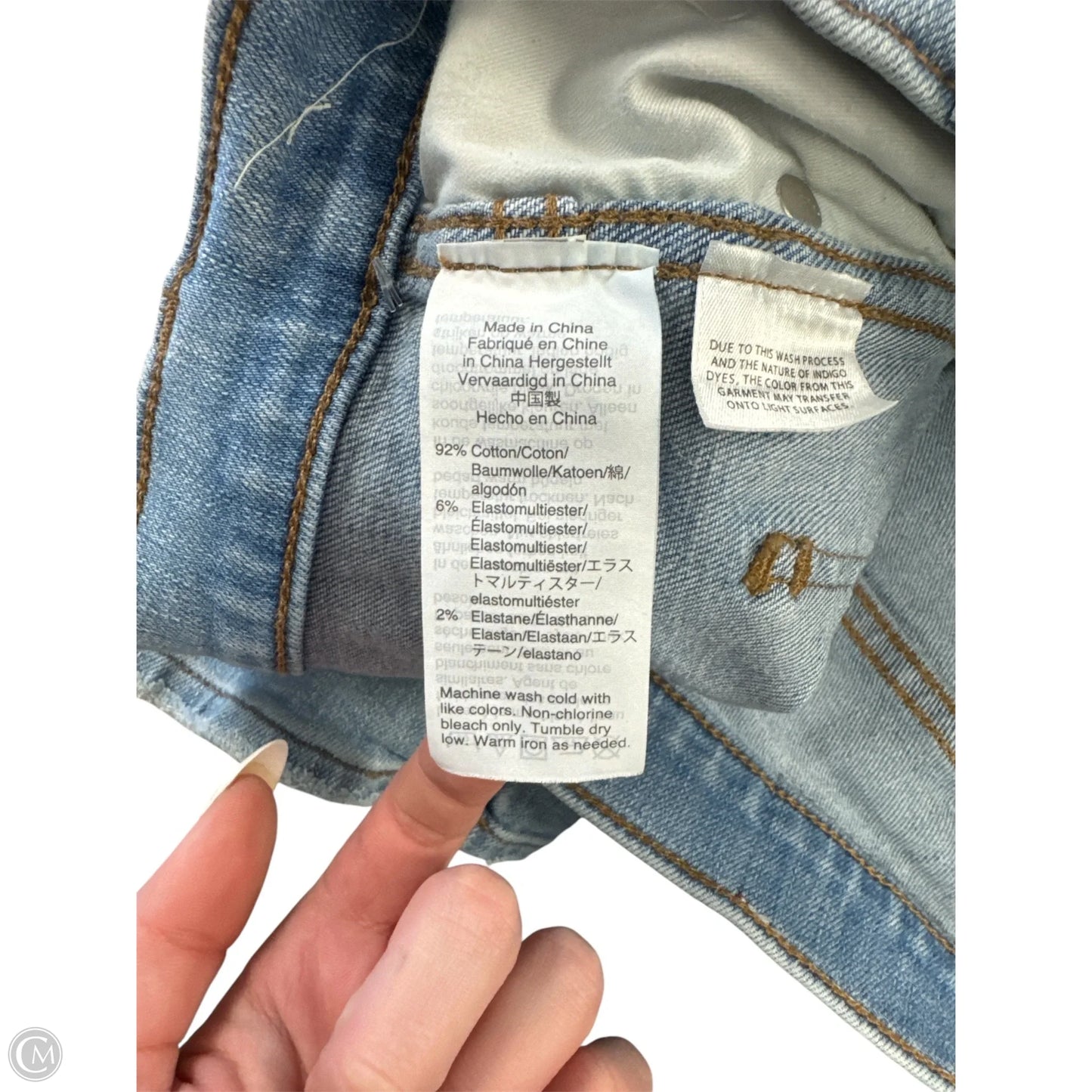 Jeans Straight By Madewell In Blue Denim, Size: 8