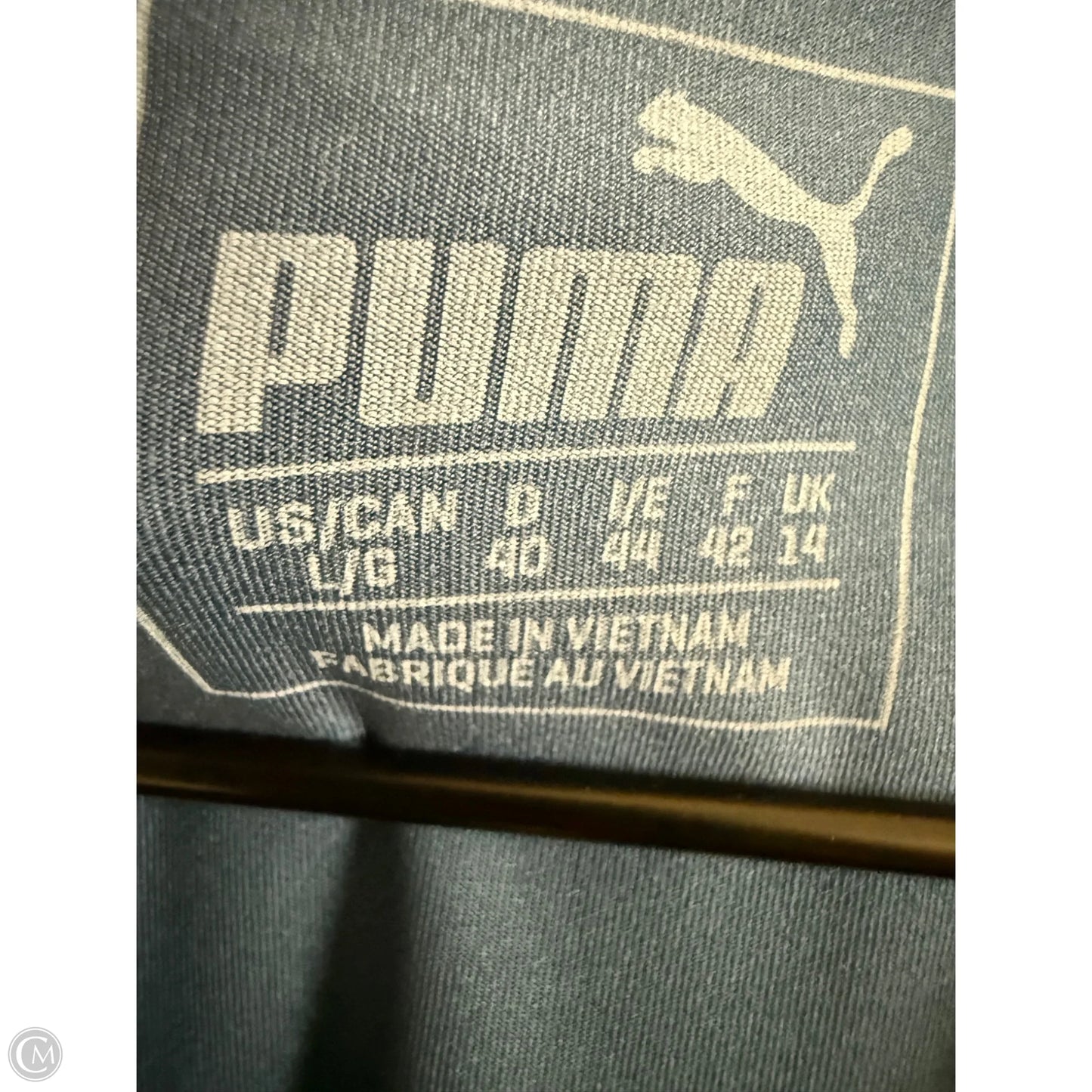 Athletic Top Short Sleeve By Puma In Blue, Size: L