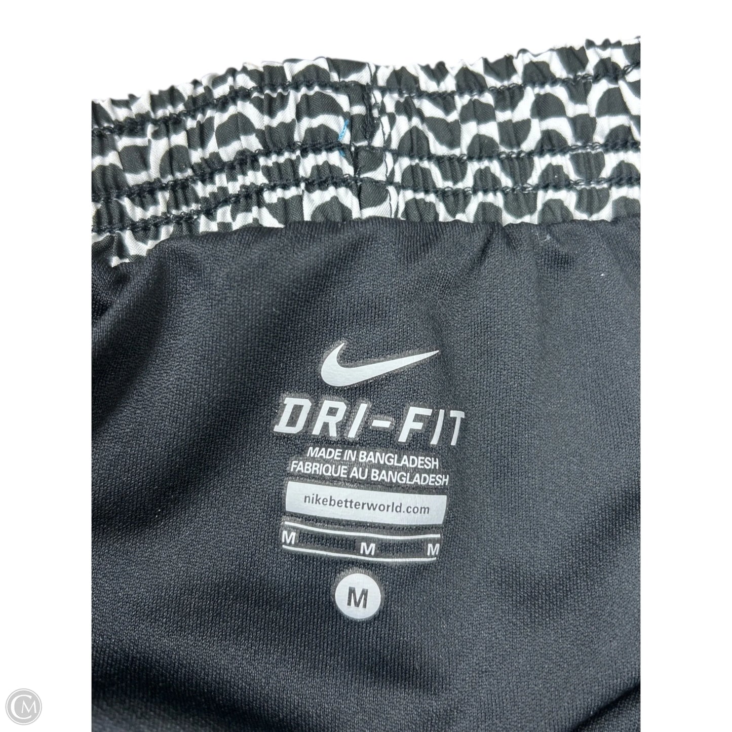 Athletic Shorts By Nike In Black & White, Size: M