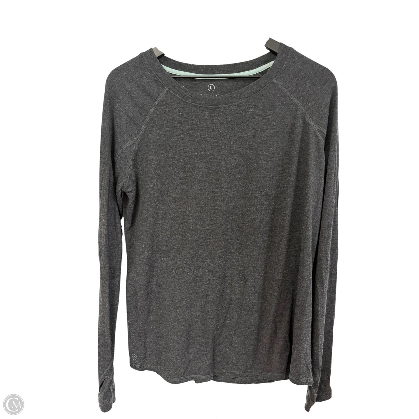 Athletic Top Long Sleeve Crewneck By Clothes Mentor In Grey, Size: L