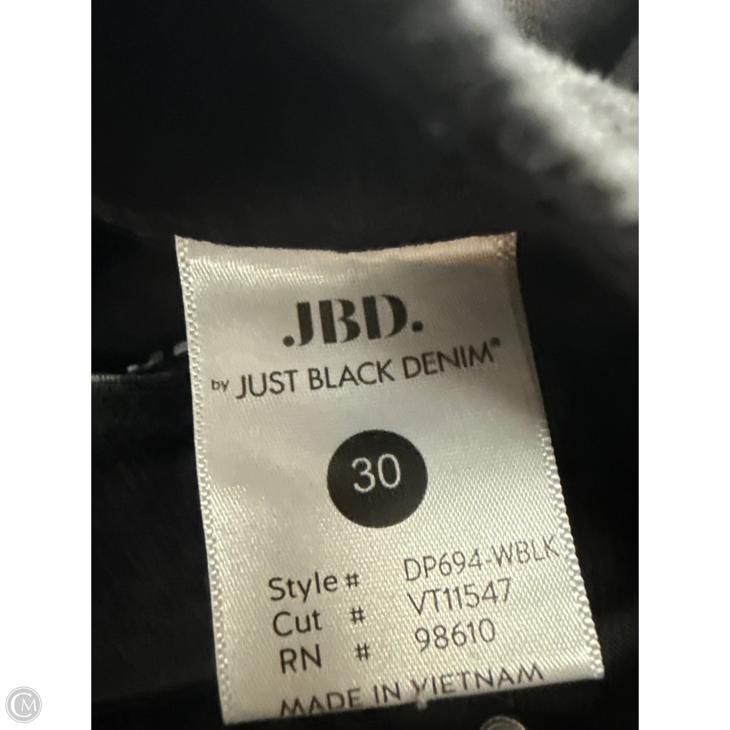 Jeans Wide Leg By Just Black In Black Denim, Size: 10