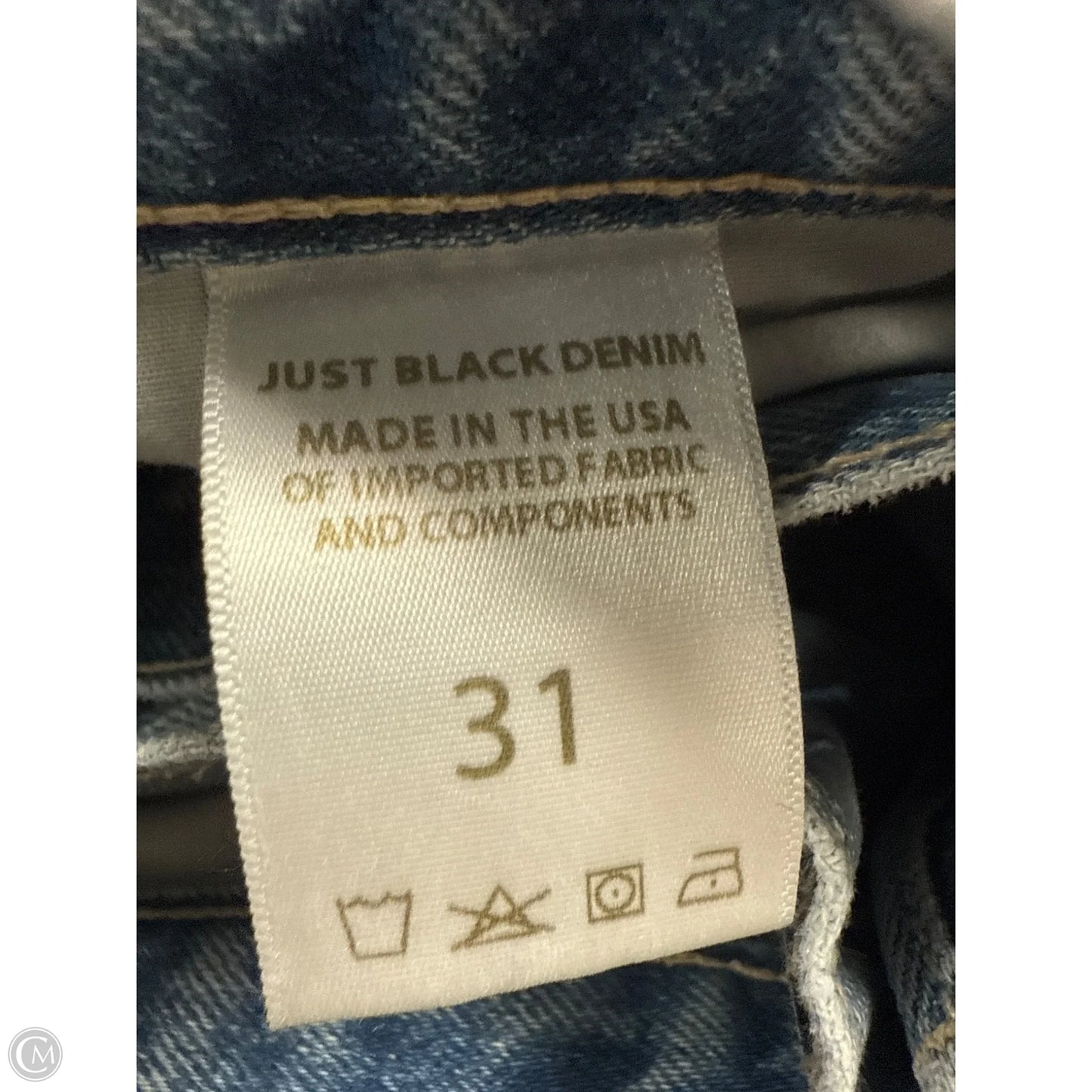 Jeans Wide Leg By Just Black In Blue Denim, Size: 12