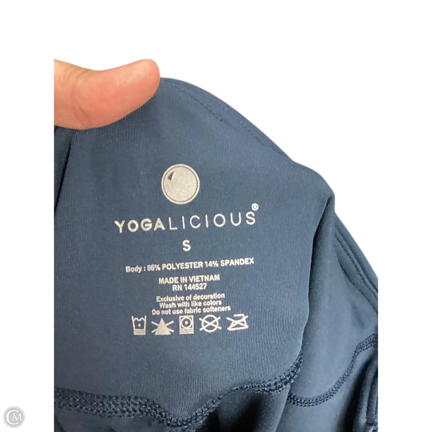 Athletic Leggings By Yogalicious In Blue, Size: S