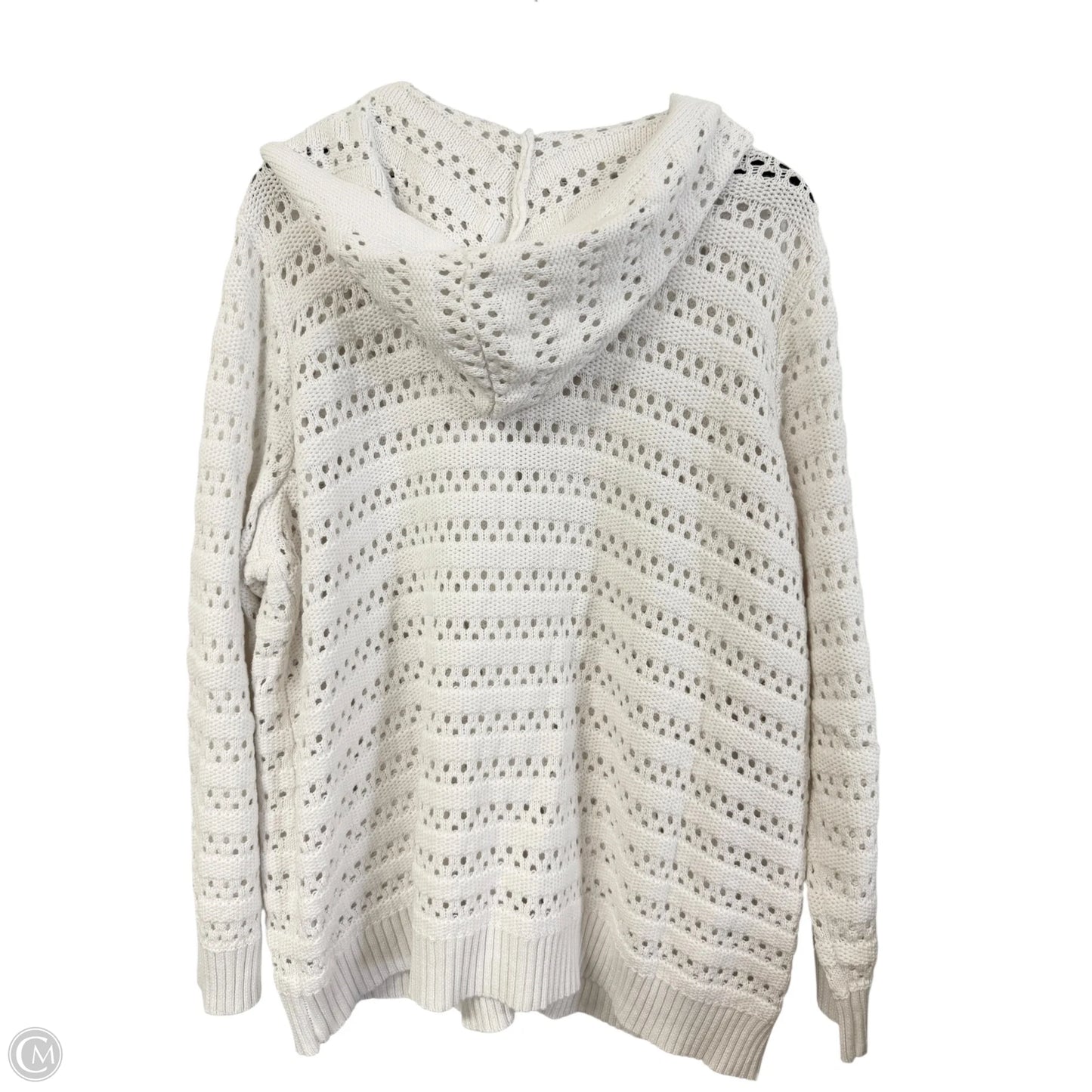 Sweater By Denim And Company In White, Size: 2x