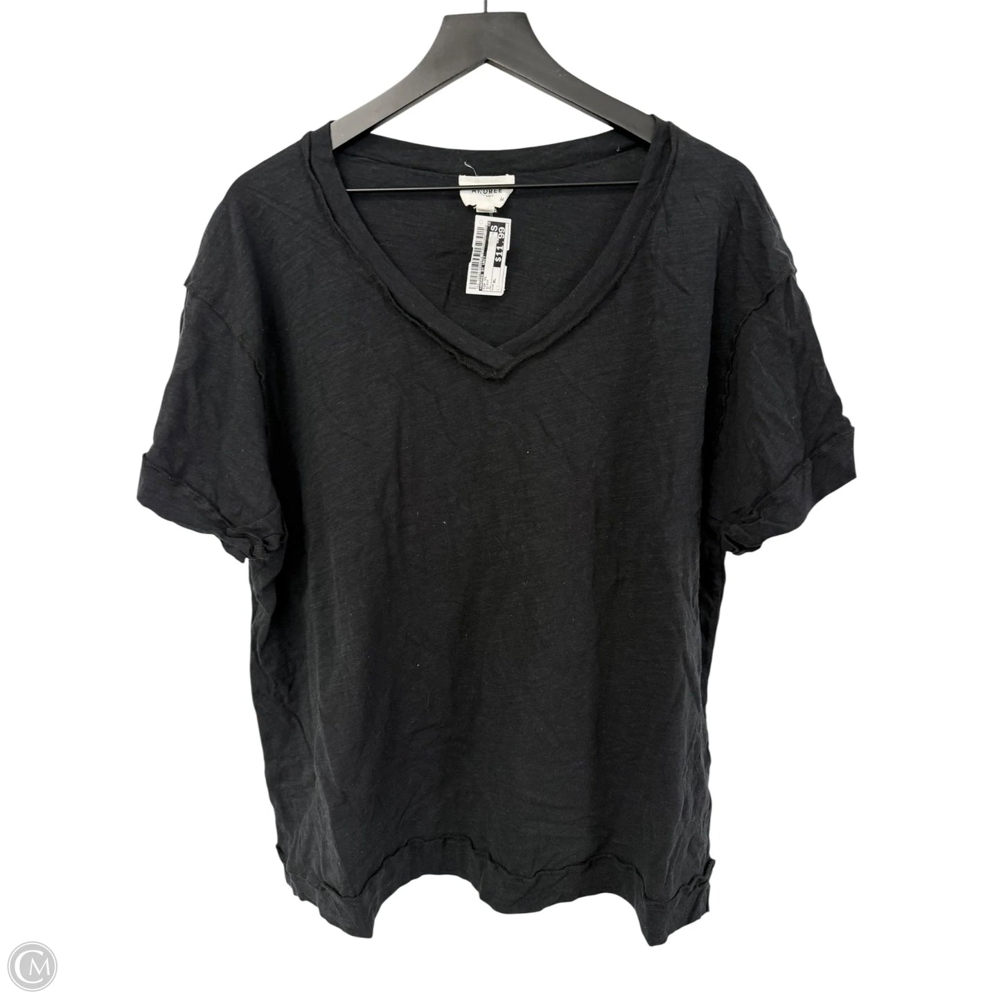 Top Short Sleeve By Andree By Unit In Black, Size: Xl