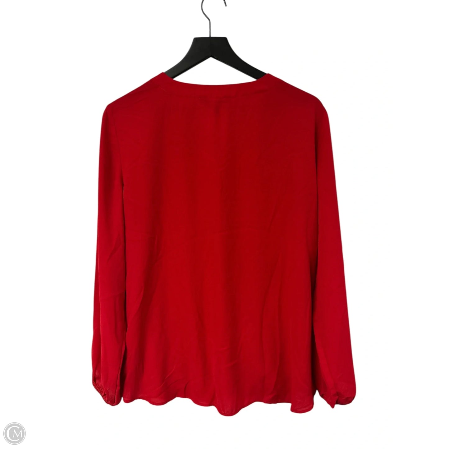 Top Long Sleeve By Apt 9 In Red, Size: L