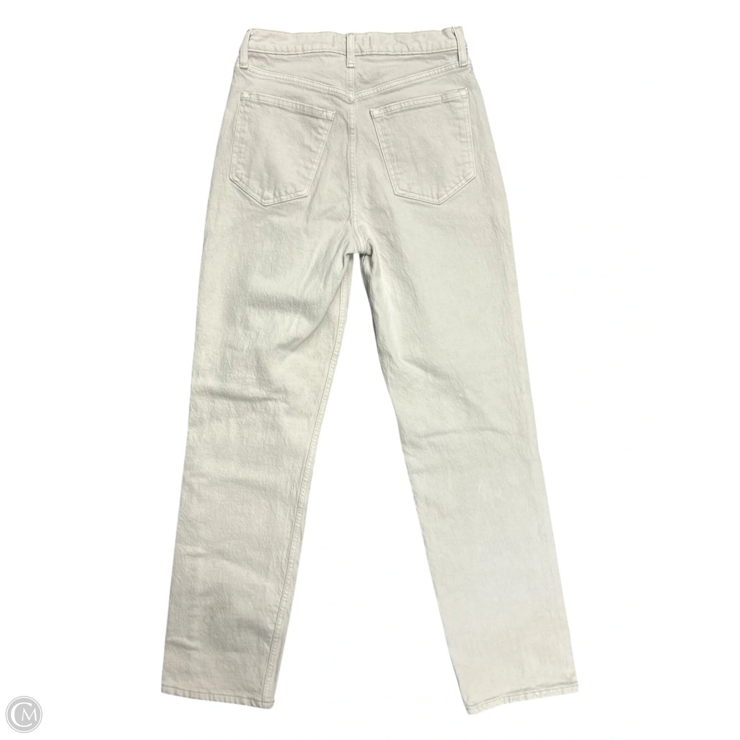 Jeans Straight By Abercrombie And Fitch In Cream Denim, Size: 6