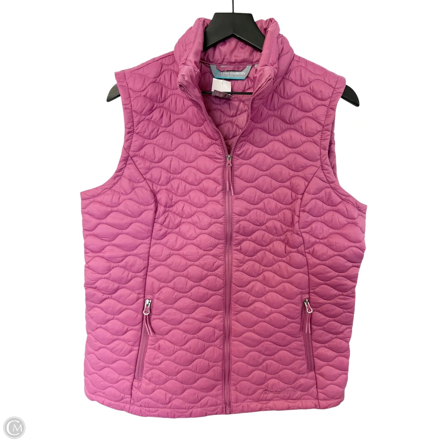 Vest Puffer & Quilted By Free Country In Pink, Size: L