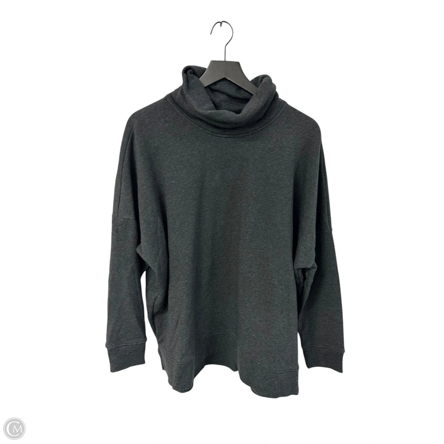 Sweatshirt Collar By Time And Tru In Grey, Size: L