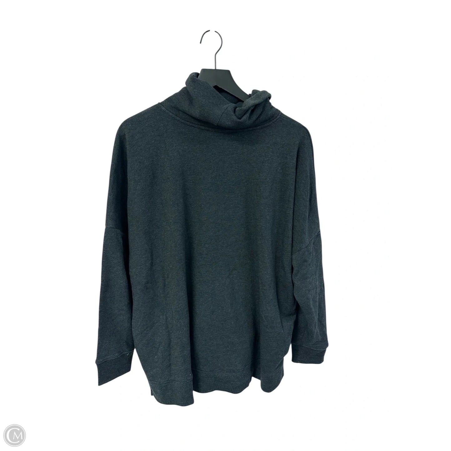 Sweatshirt Collar By Time And Tru In Grey, Size: L