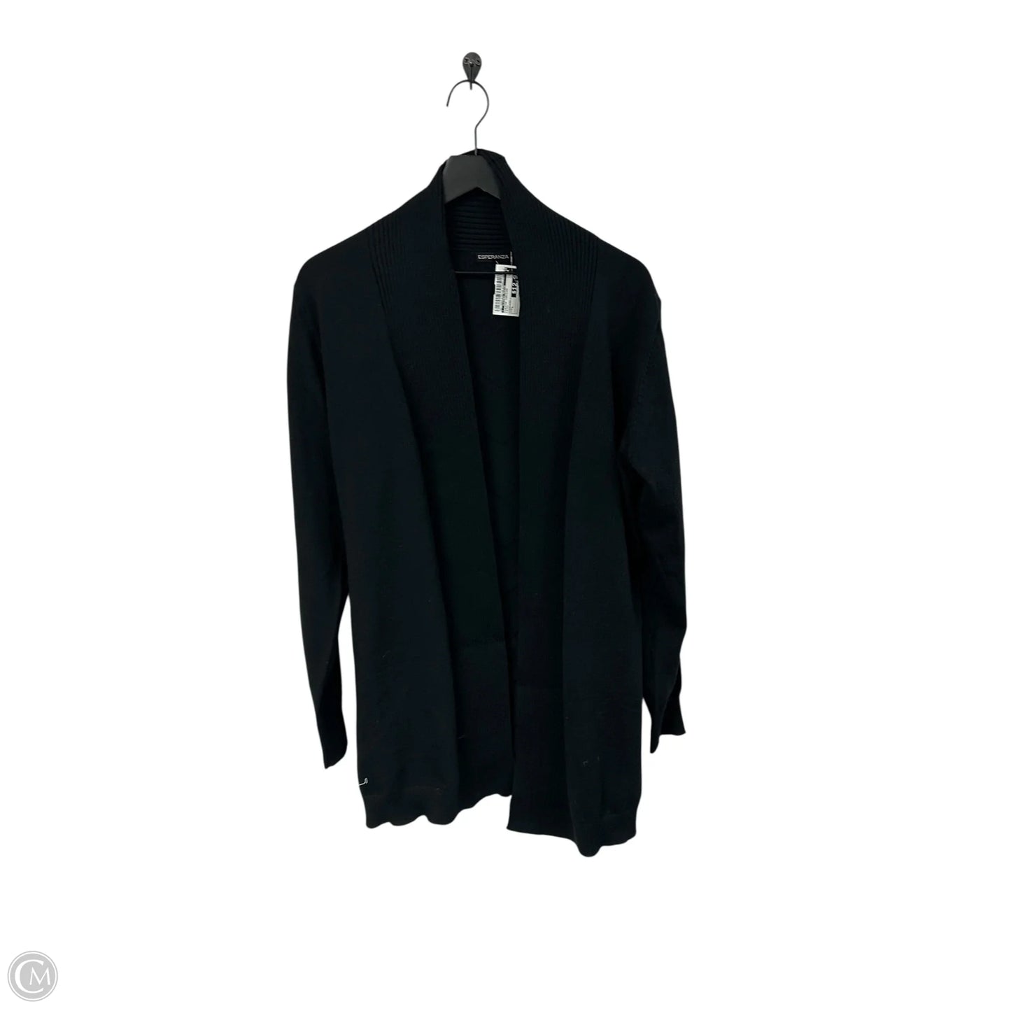 Sweater Cardigan By Clothes Mentor In Black, Size: L