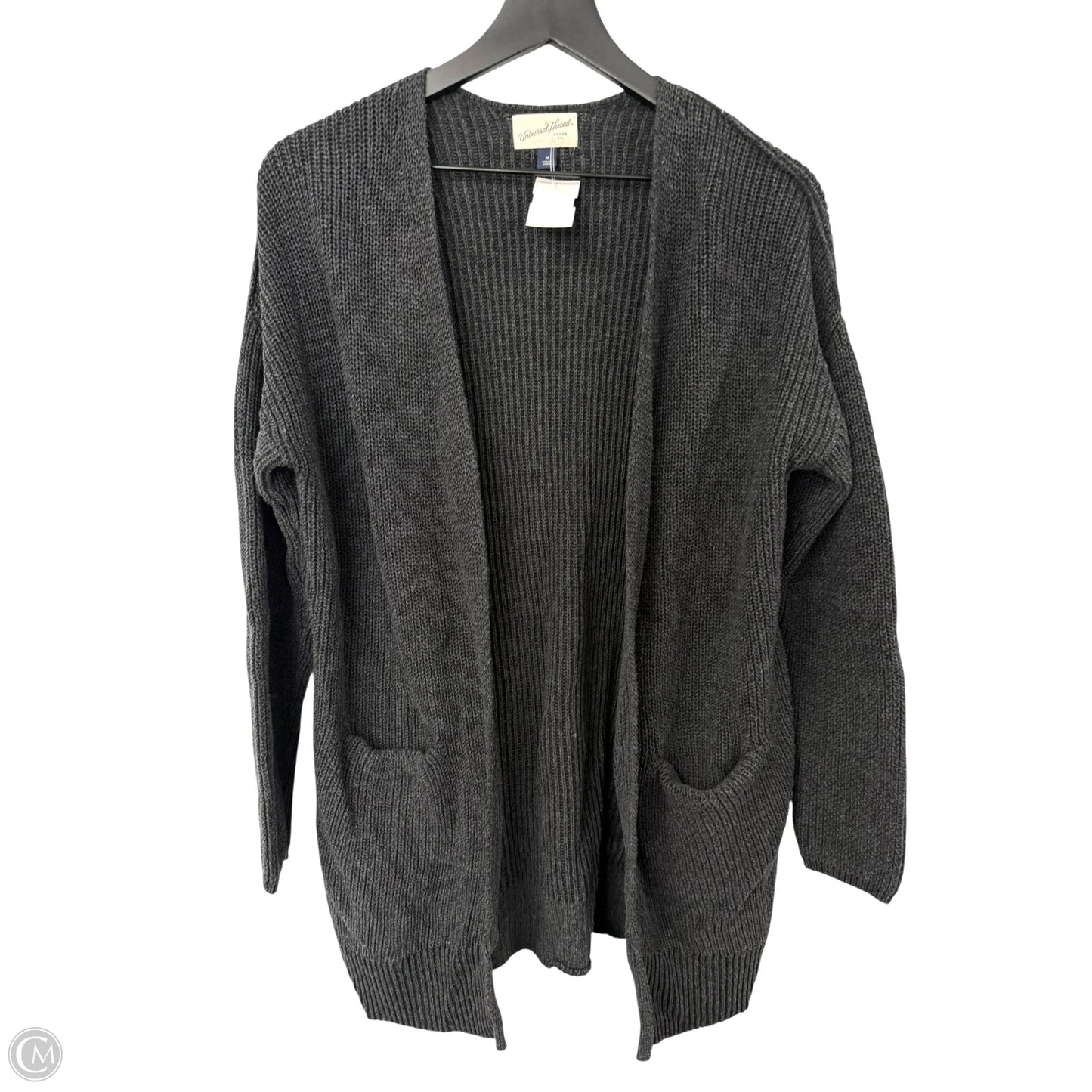 Sweater Cardigan By Universal Thread In Grey, Size: M