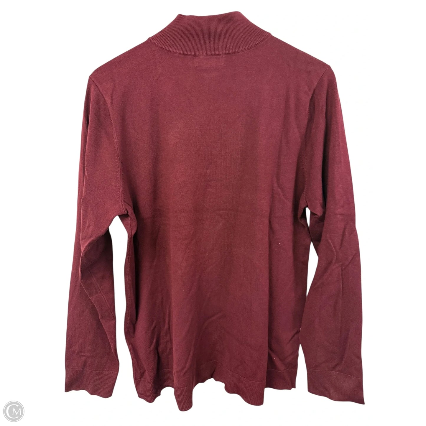 Sweater By Calvin Klein In Maroon, Size: L