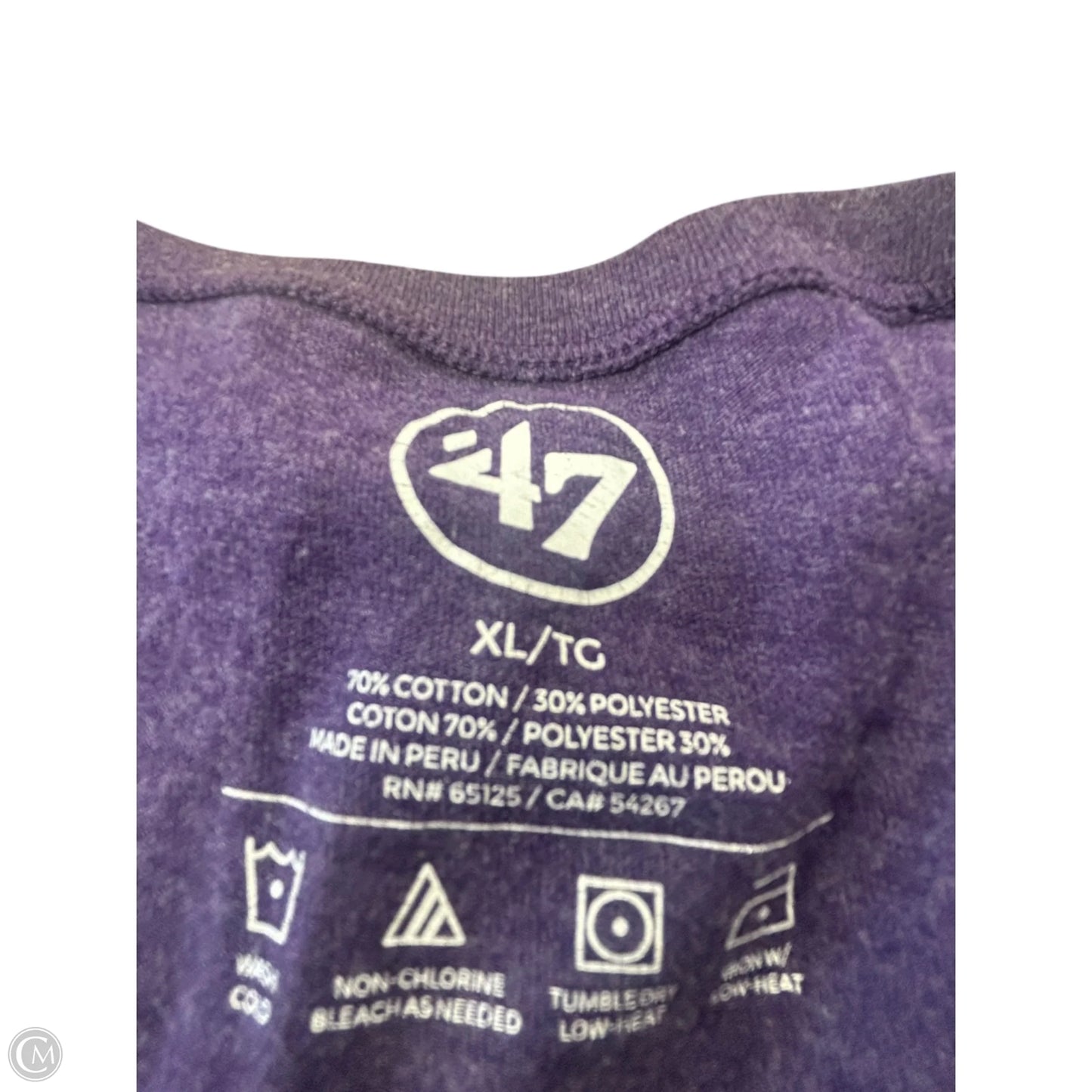 Top Short Sleeve By Clothes Mentor In Purple, Size: Xl