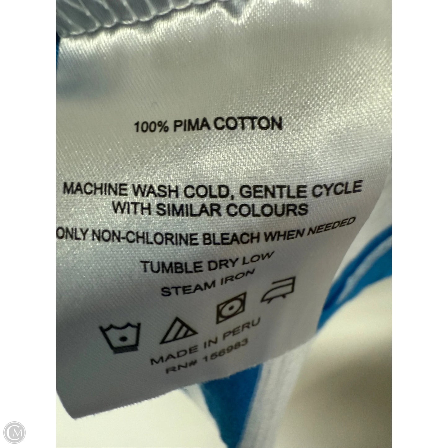 Top Sleeveless By Evereve In Blue & White, Size: L