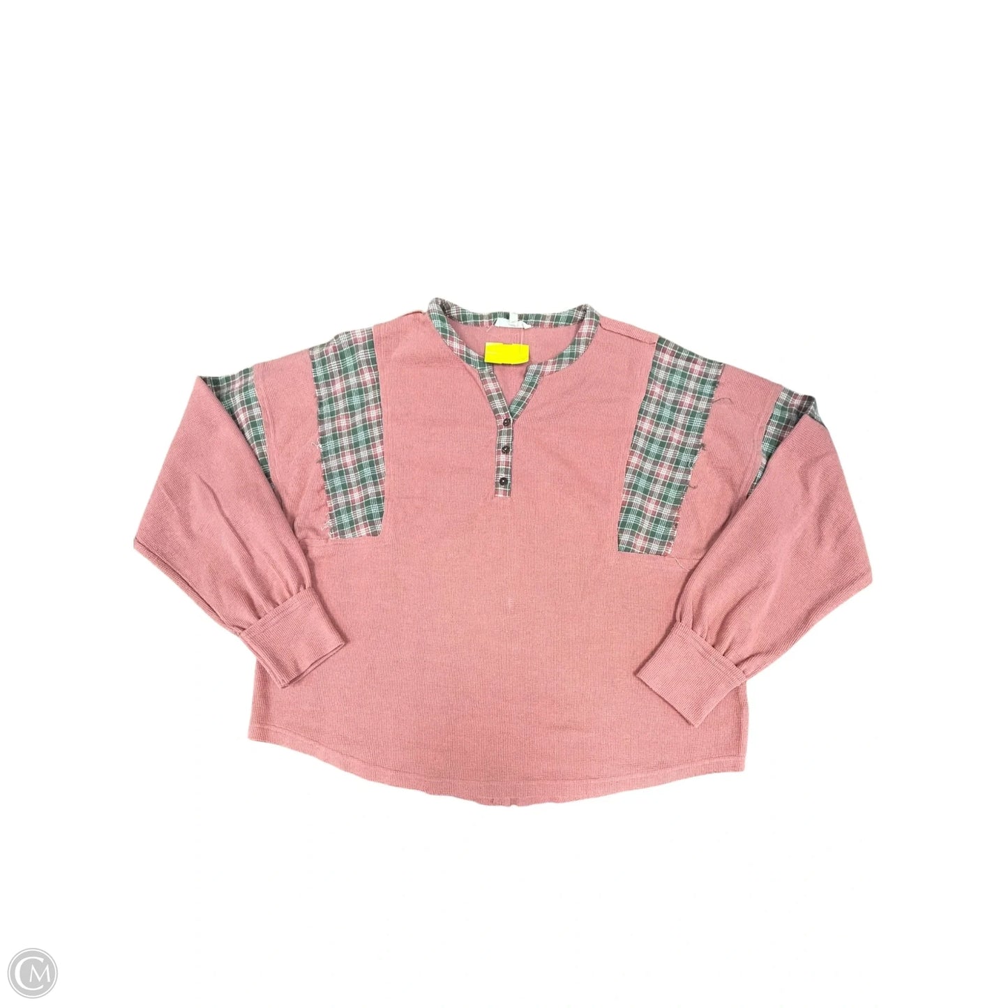 Top Long Sleeve By Easel In Pink, Size: M
