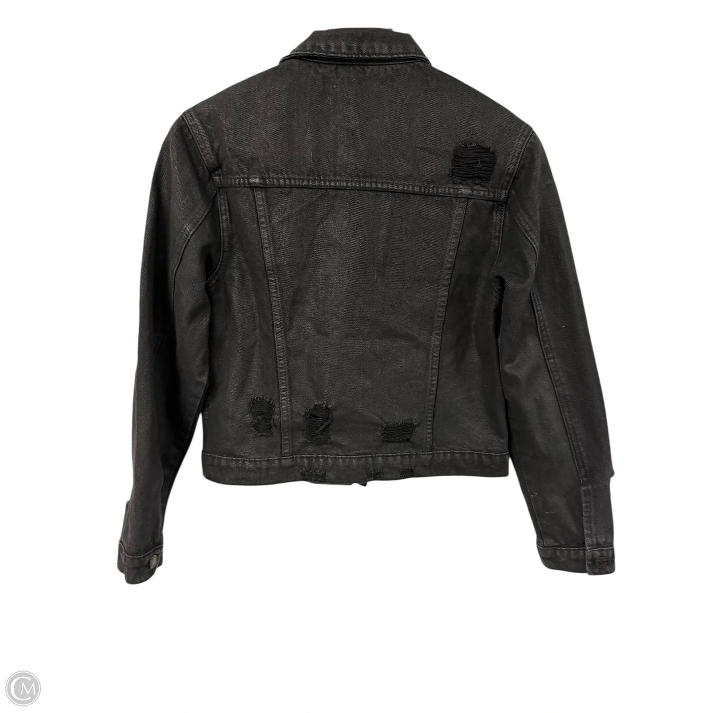 Jacket Denim By Vervet In Black Denim, Size: S