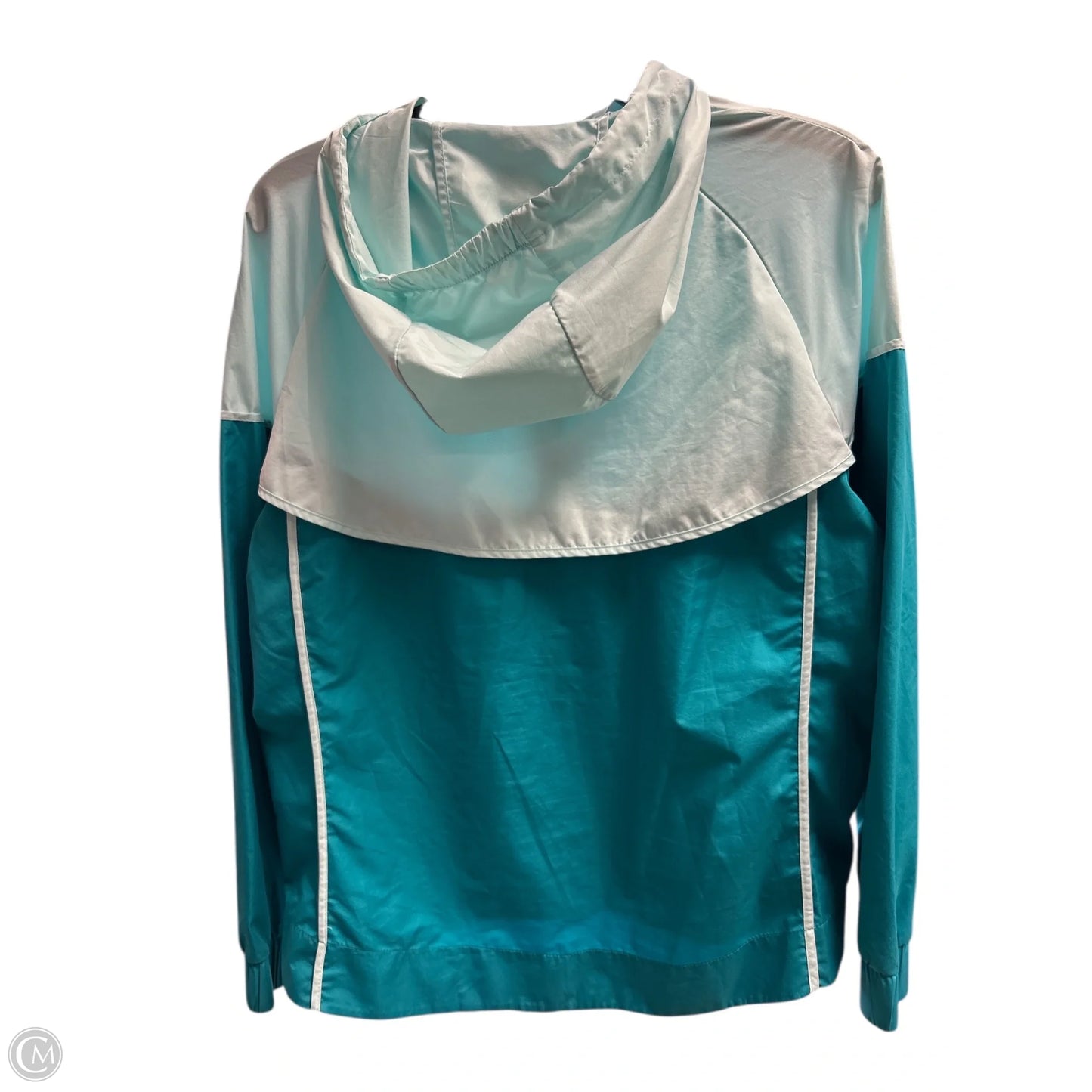 Jacket Windbreaker By Nike In Blue, Size: L