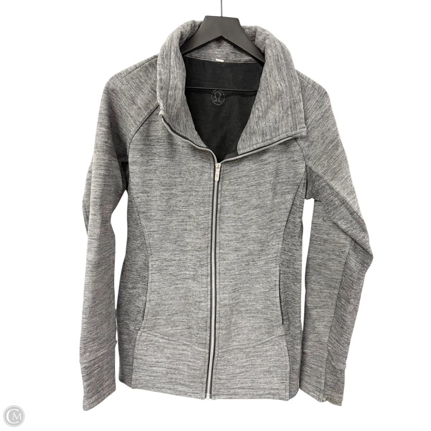 Athletic Jacket By Lululemon In Grey, Size: 8