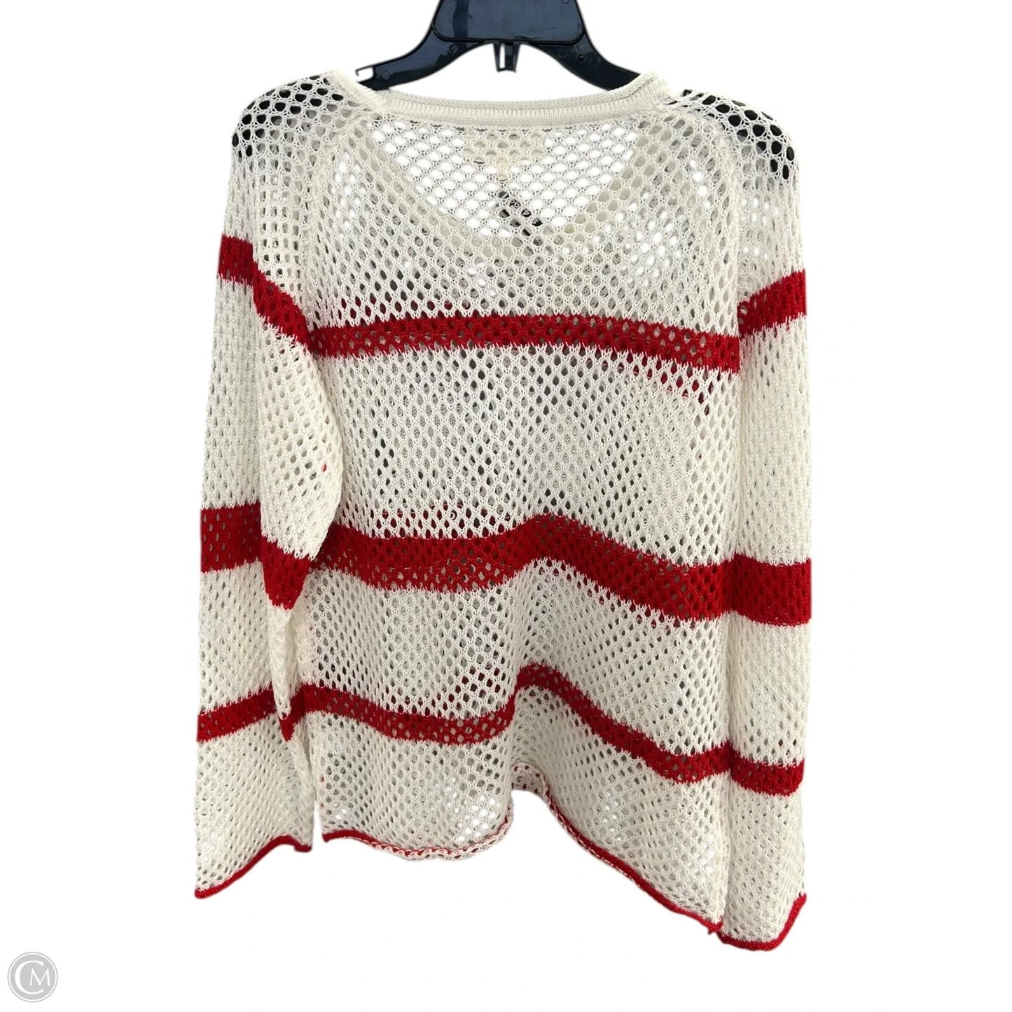 Sweater By Haptics In Red & White, Size: M