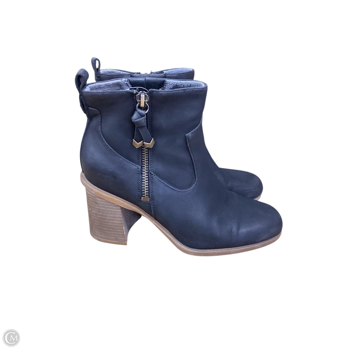 Boots Ankle Heels By Clothes Mentor In Black, Size: 9