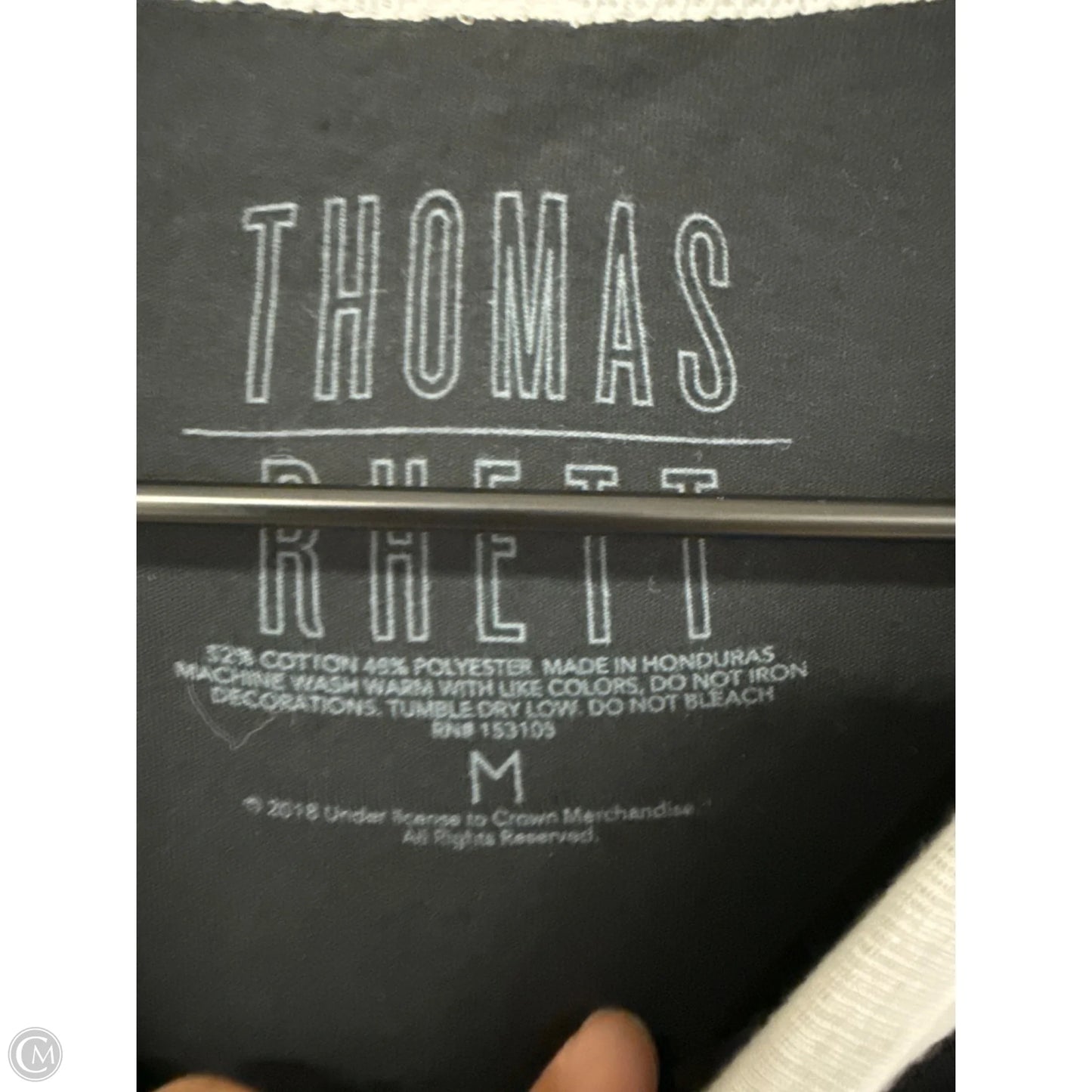 Top Long Sleeve By Cmc In Black & White, Size: M