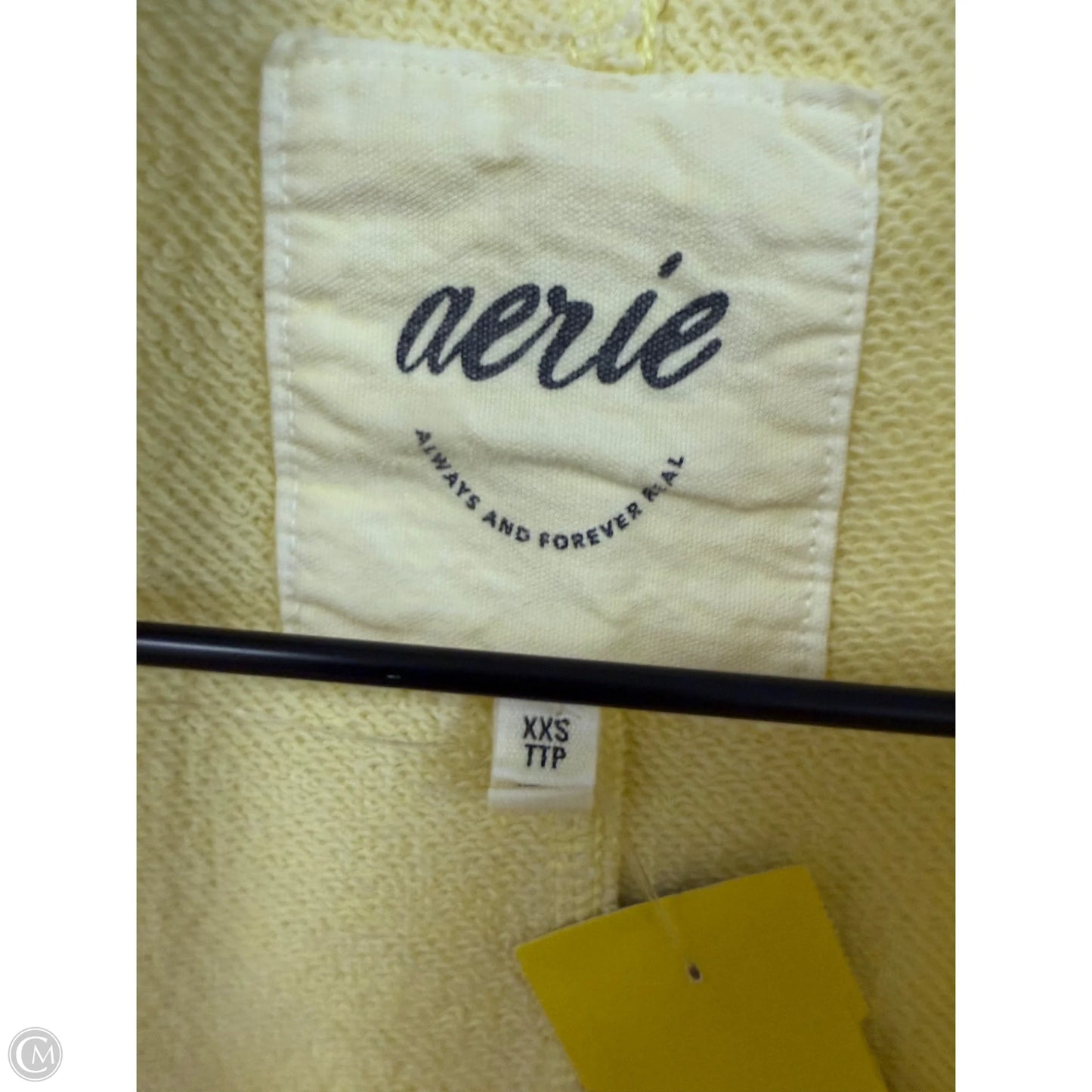 Sweatshirt Crewneck By Aerie In Yellow, Size: Xxs