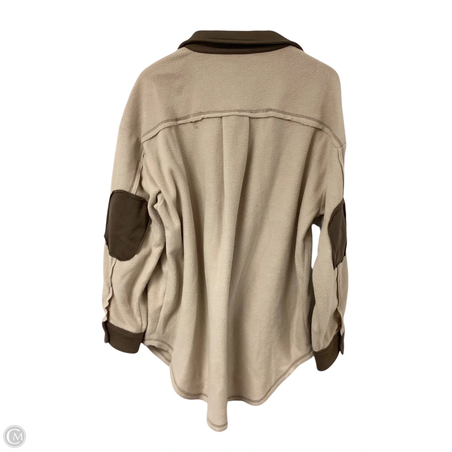 Jacket Shirt By La Miel In Brown & Tan, Size: M