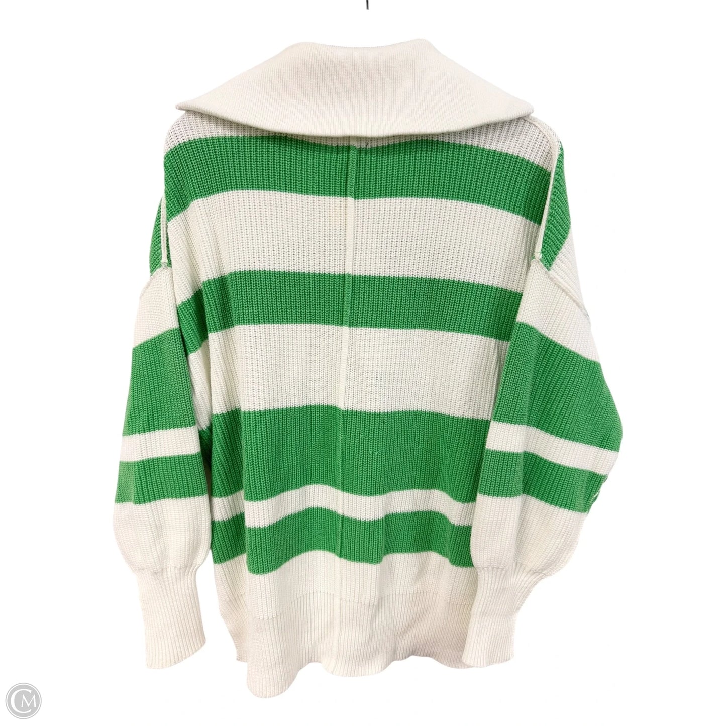 Sweater By Aerie In Green & White, Size: Xxs