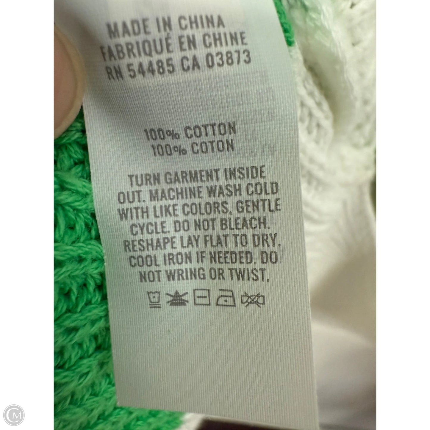 Sweater By Aerie In Green & White, Size: Xxs
