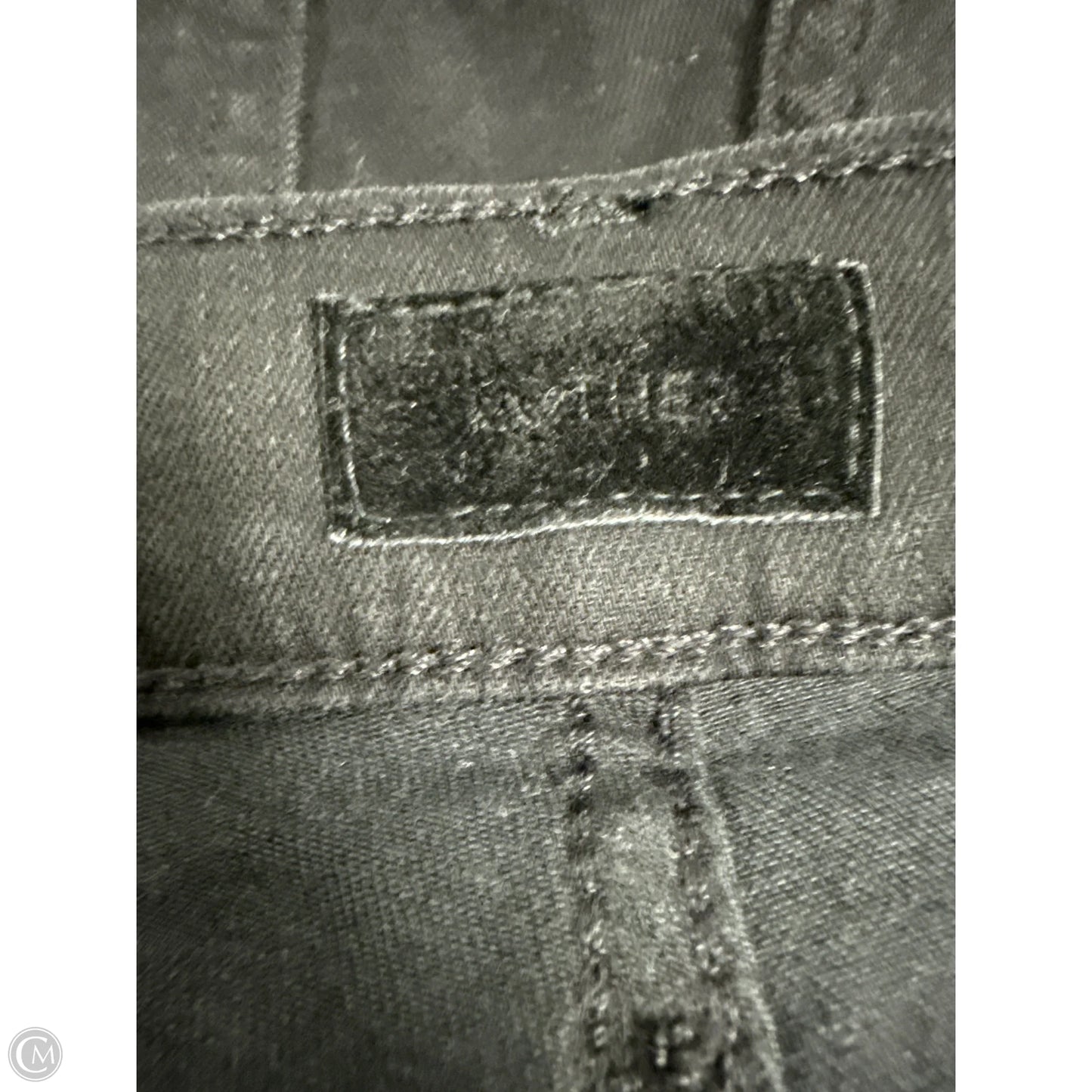 Jeans Cropped By Mother In Black Denim, Size: 4