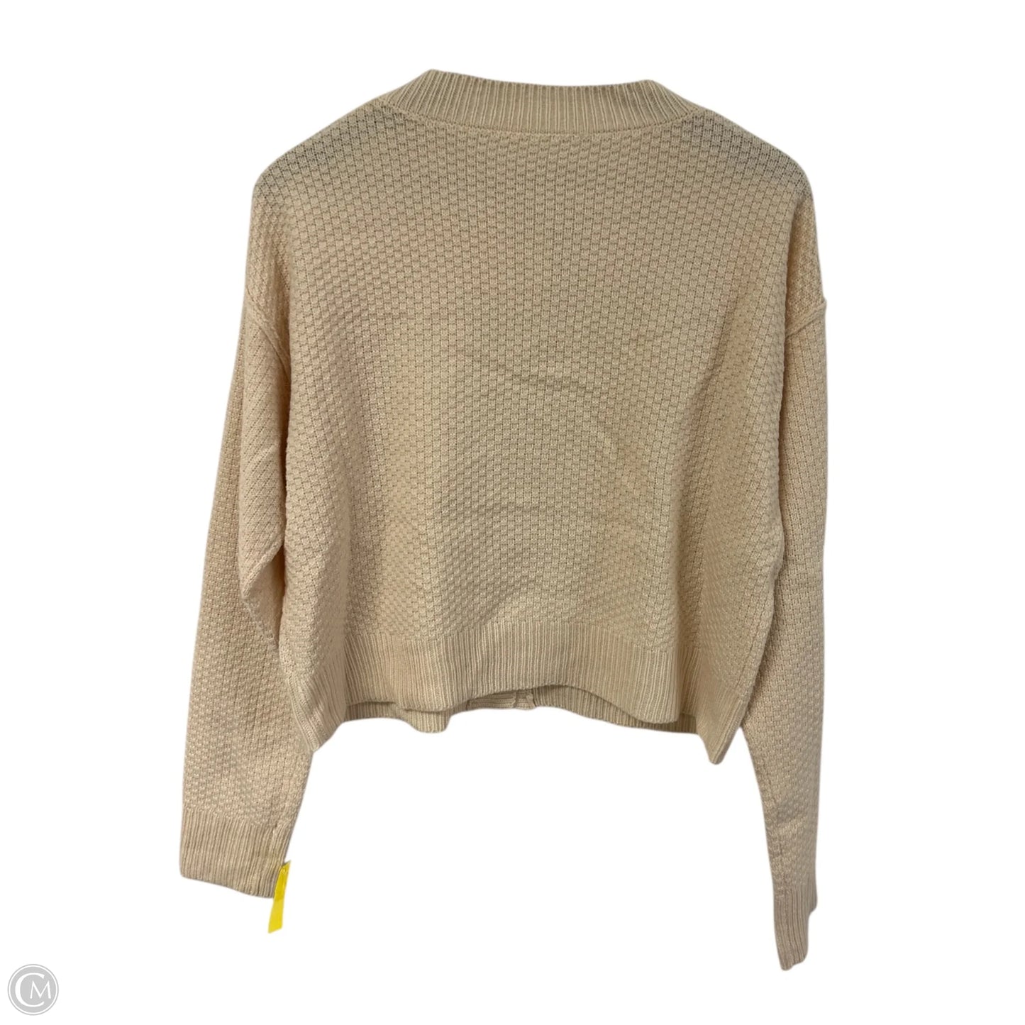 Sweater Cardigan By Cme In Cream, Size: M