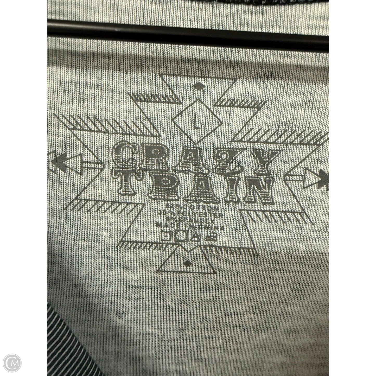 Top Short Sleeve By Crazy Train In Black, Size: L