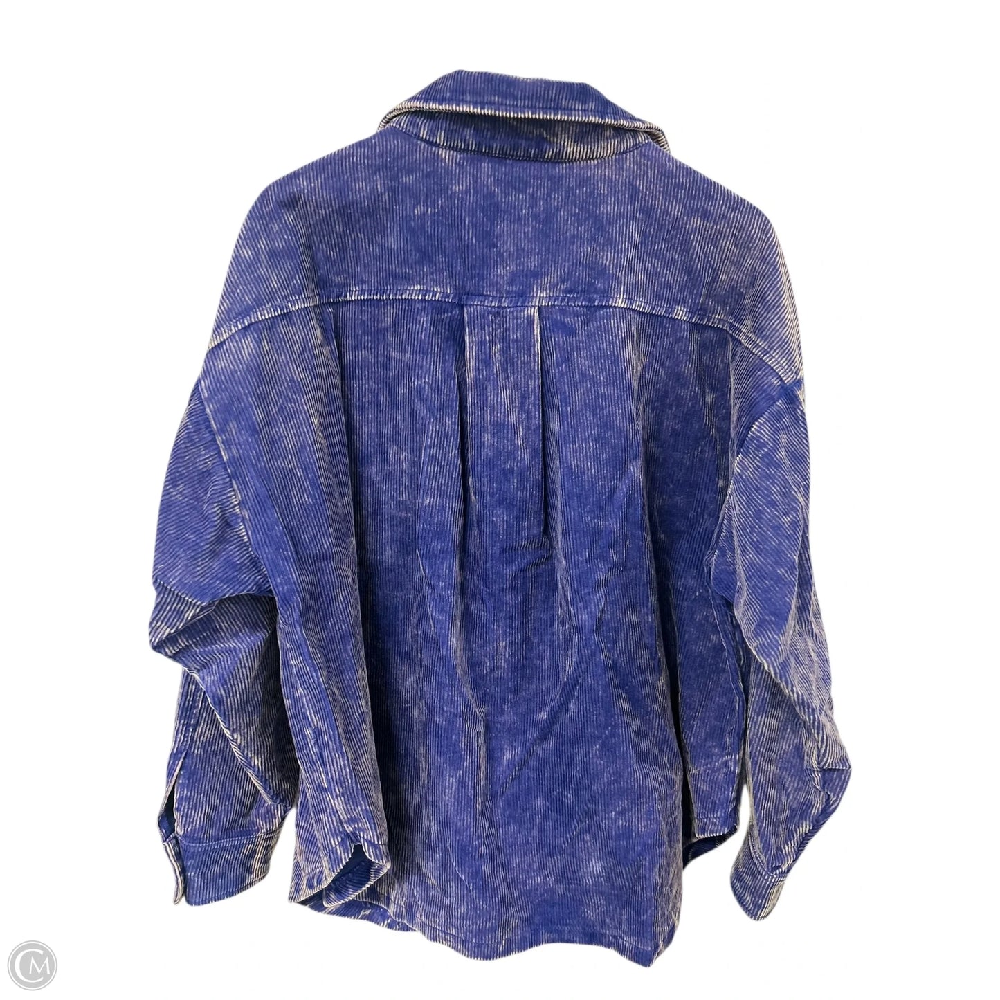 Jacket Shirt By Zenana In Purple, Size: Xl