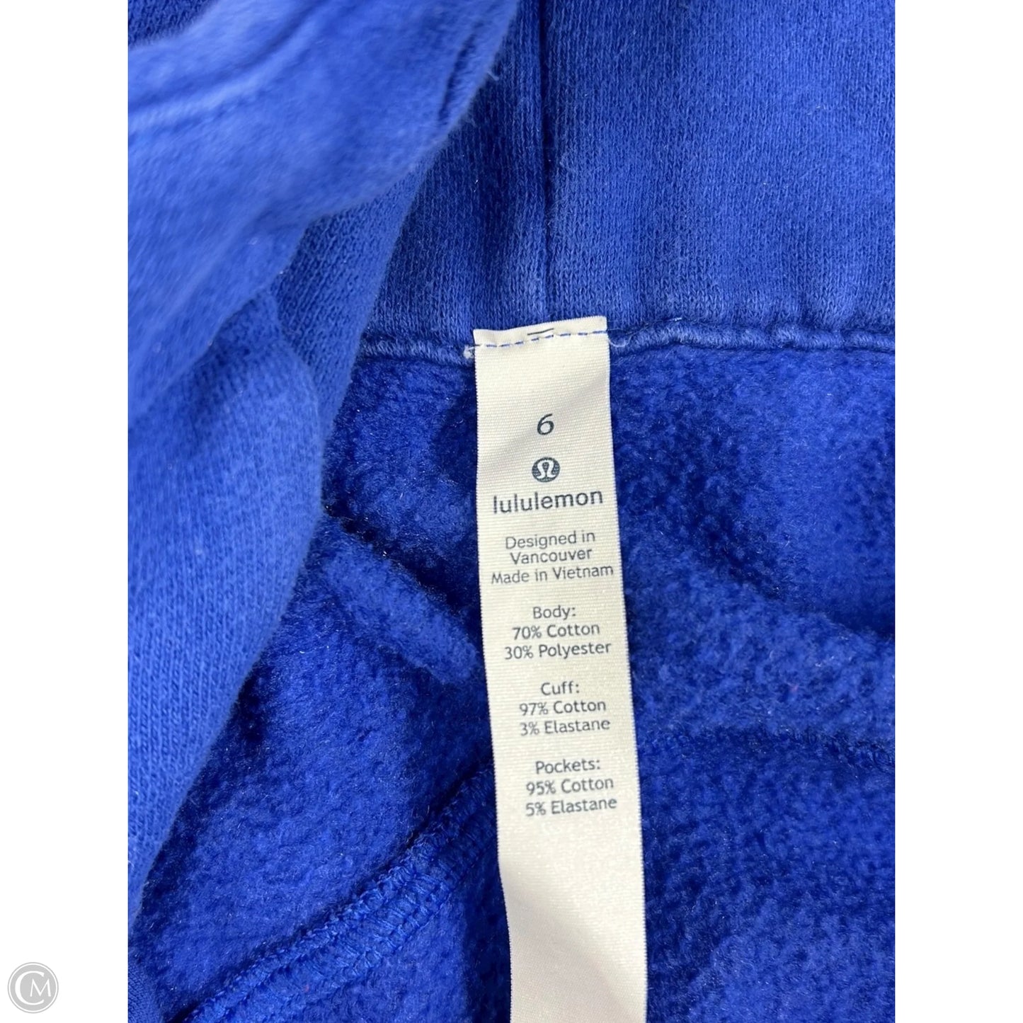 Athletic Sweatshirt Hoodie By Lululemon In Blue, Size: 6