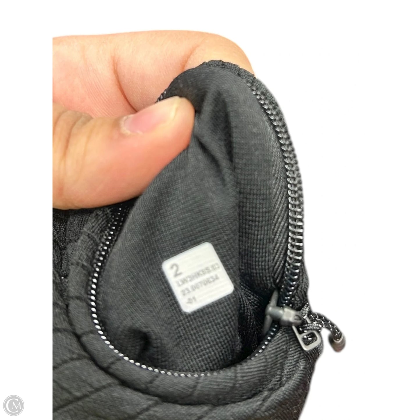 Athletic Top Long Sleeve Collar By Lululemon In Black, Size: 2