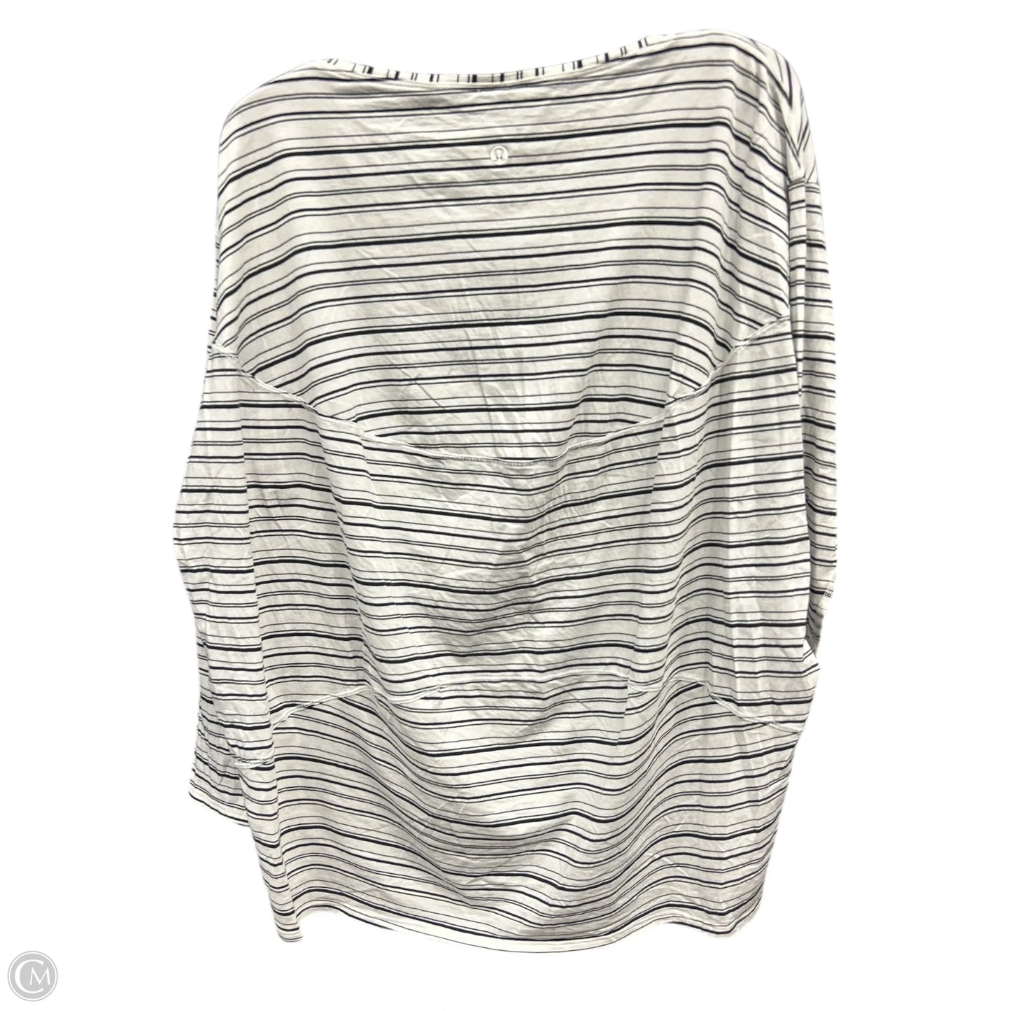 Athletic Top Long Sleeve Crewneck By Lululemon In Striped Pattern, Size: Large