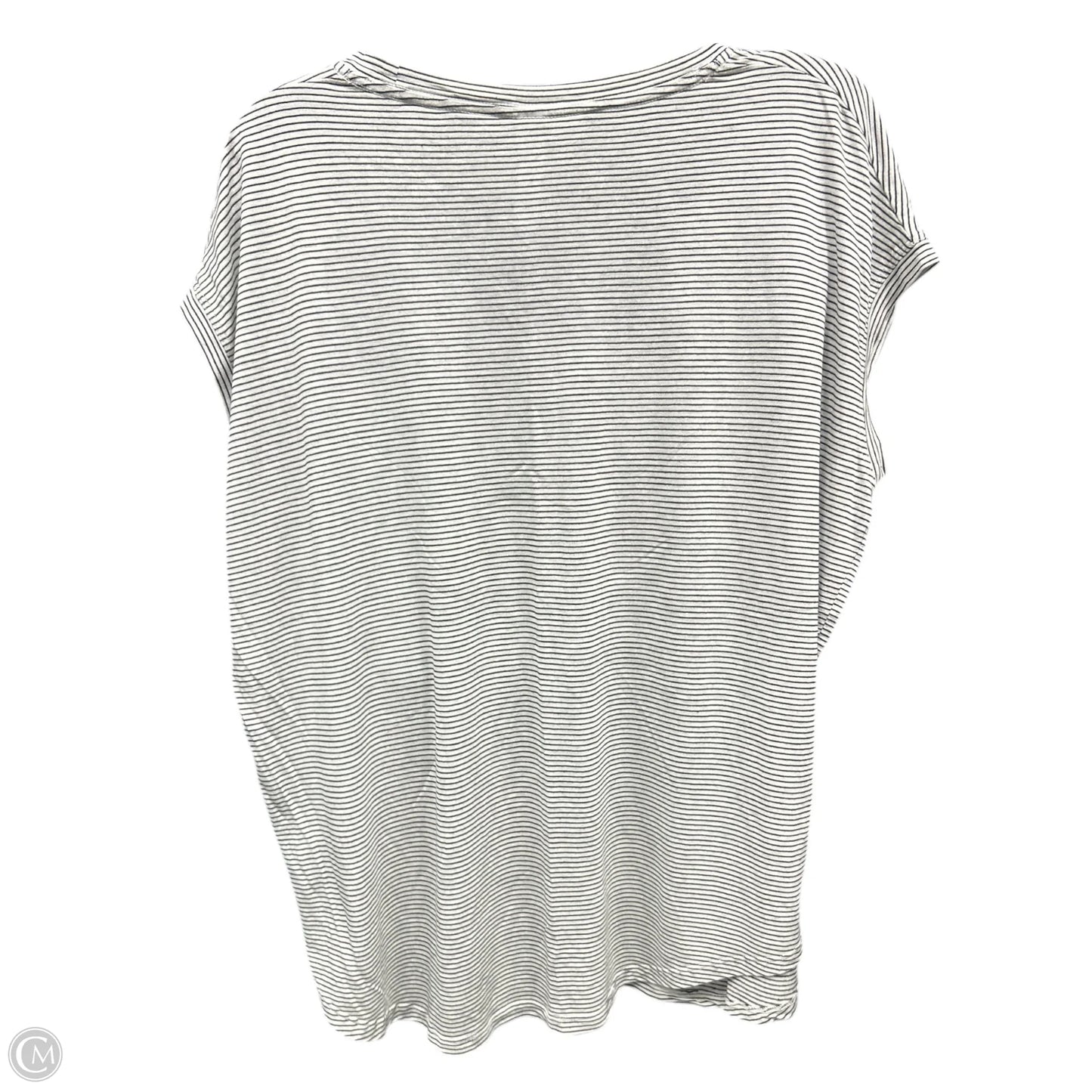 Athletic Top Short Sleeve By Athleta In Striped Pattern, Size: L